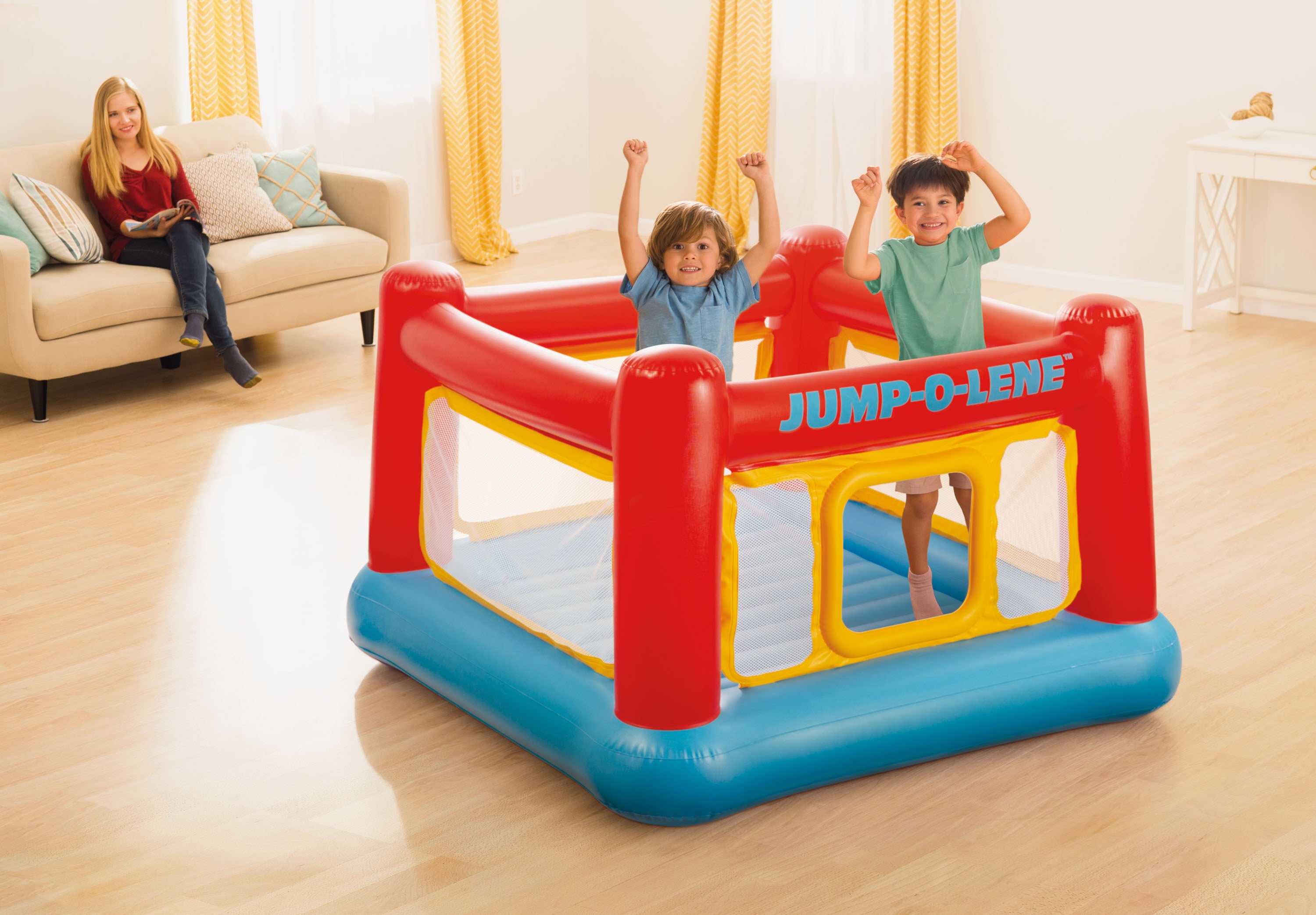 Pool Toys & Inflatables: Intex Jump-O-Lene Inflatable Bouncer Play House 48260