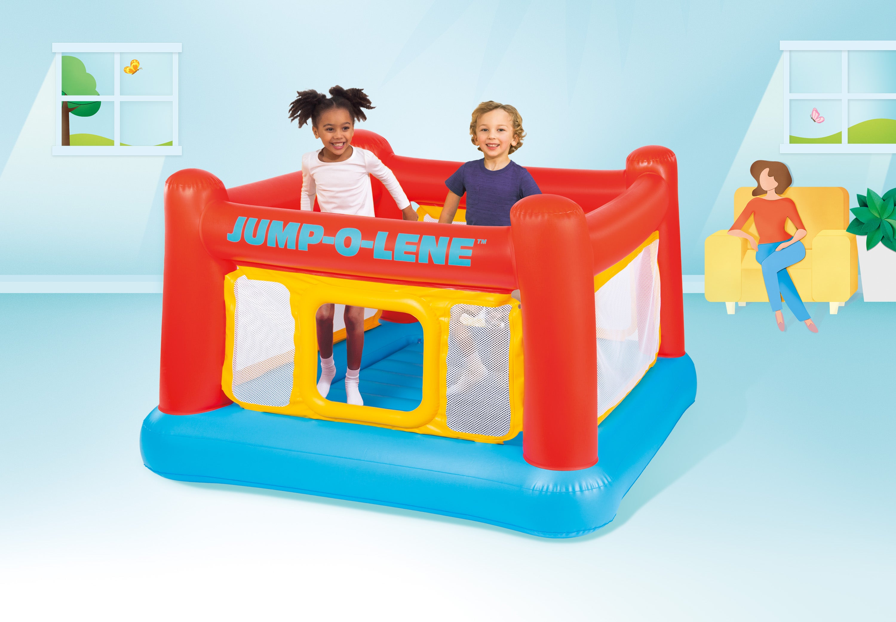 Pool Toys & Inflatables: Intex Jump-O-Lene Inflatable Bouncer Play House 48260