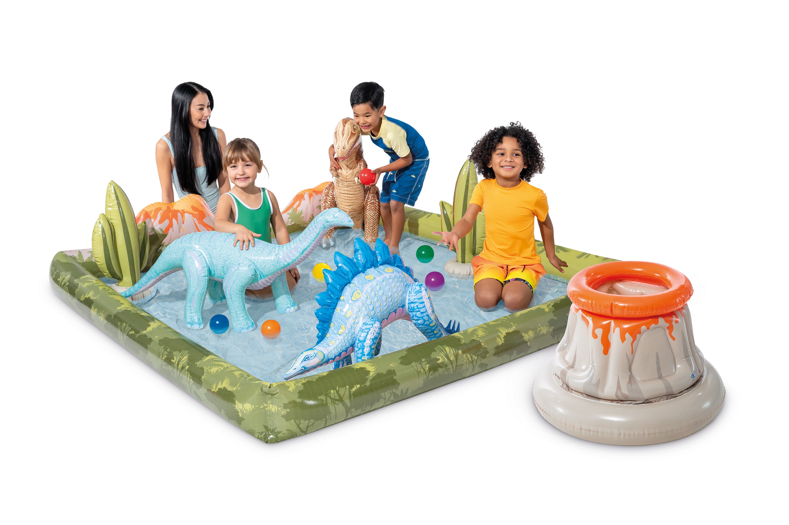 Swimming Pools: Intex Jurassic Adventure Inflatable Play Center 56132