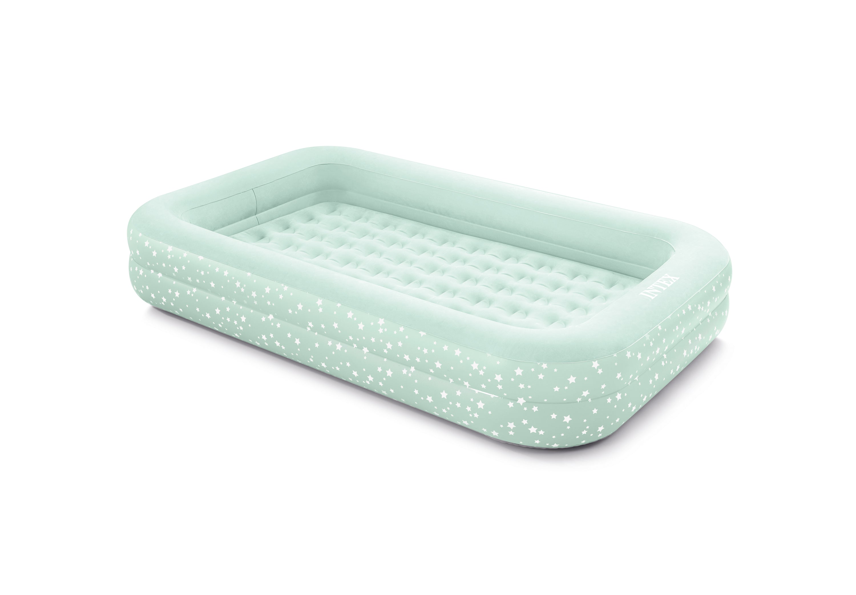 Inflatable Mattresses: Intex Kidz Inflatable Travel Bed set with Hand Pump - Stars. Great for Travel 66810