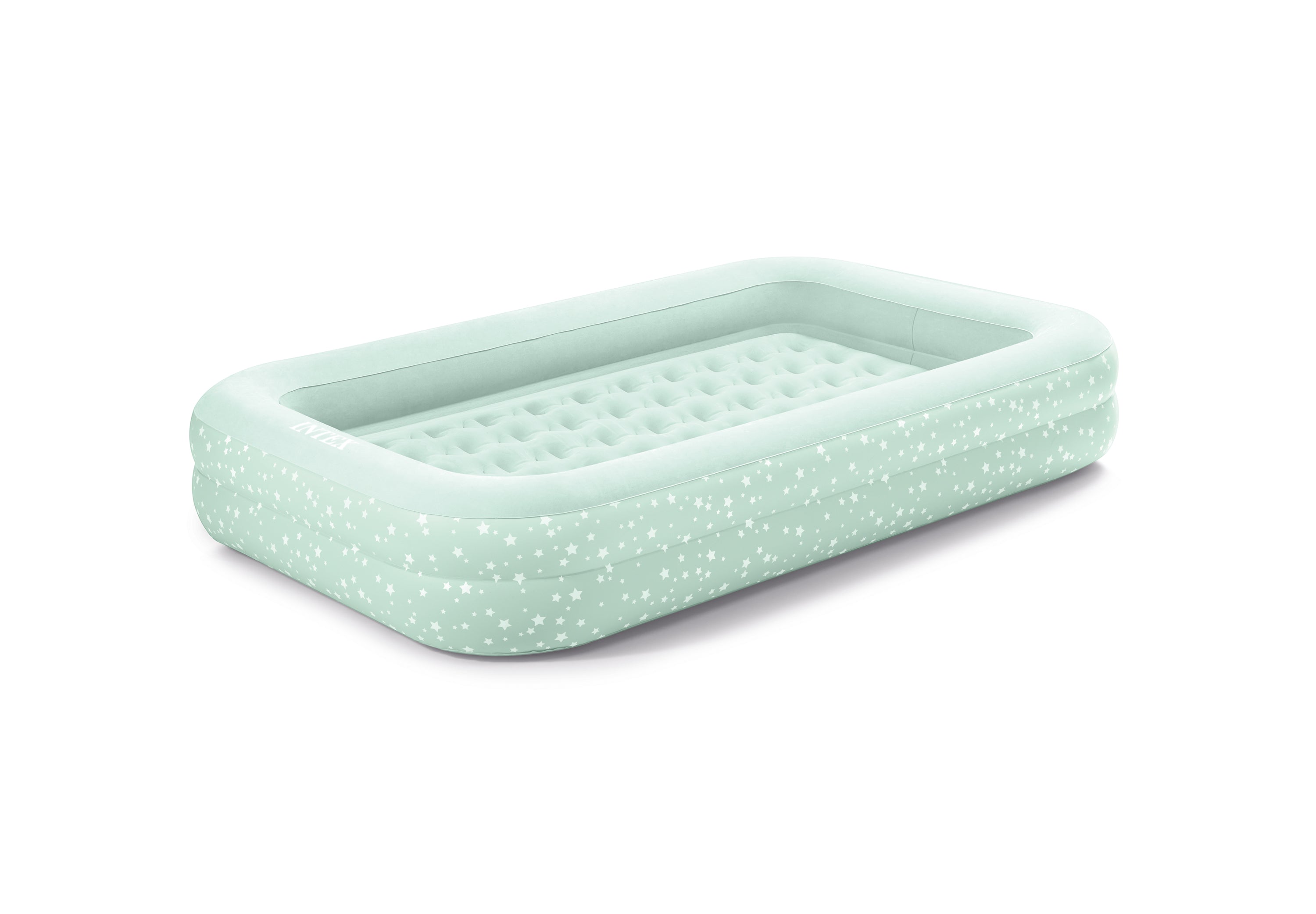 Inflatable Mattresses: Intex Kidz Inflatable Travel Bed set with Hand Pump - Stars. Great for Travel 66810
