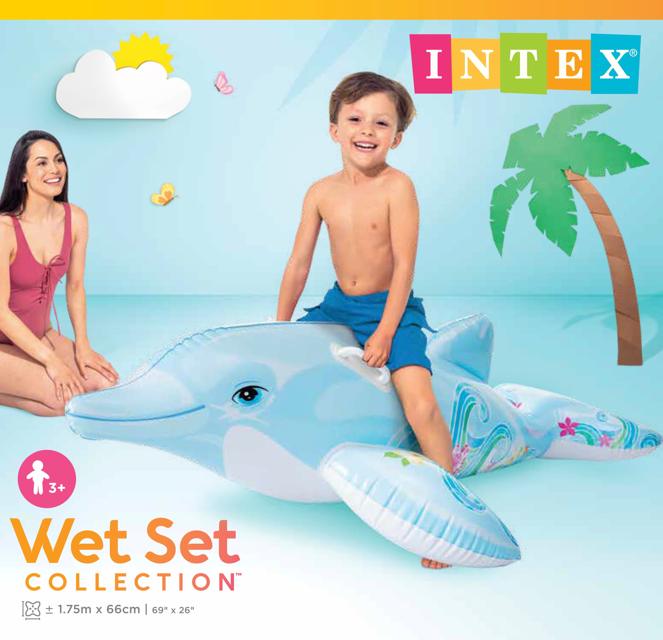 Pool Toys & Inflatables: Intex Lil' Dolphin Ride-On Pool Kids Float 58535
