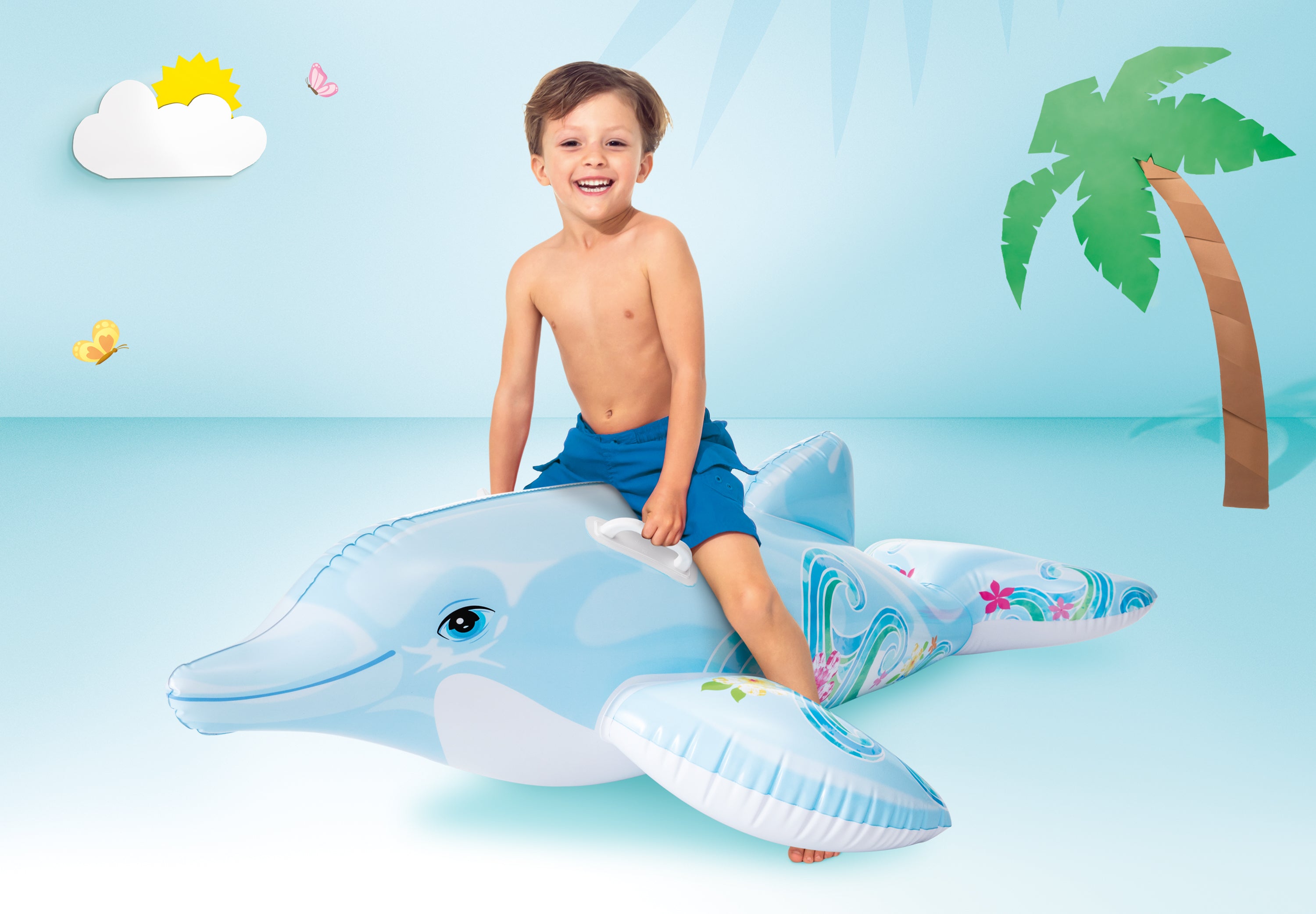 Pool Toys & Inflatables: Intex Lil' Dolphin Ride-On Pool Kids Float 58535