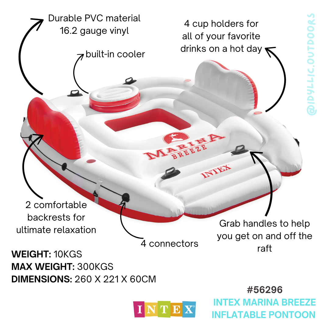 Pool Toys & Inflatables: Intex Marina Breeze Inflatable Pontoon 56296