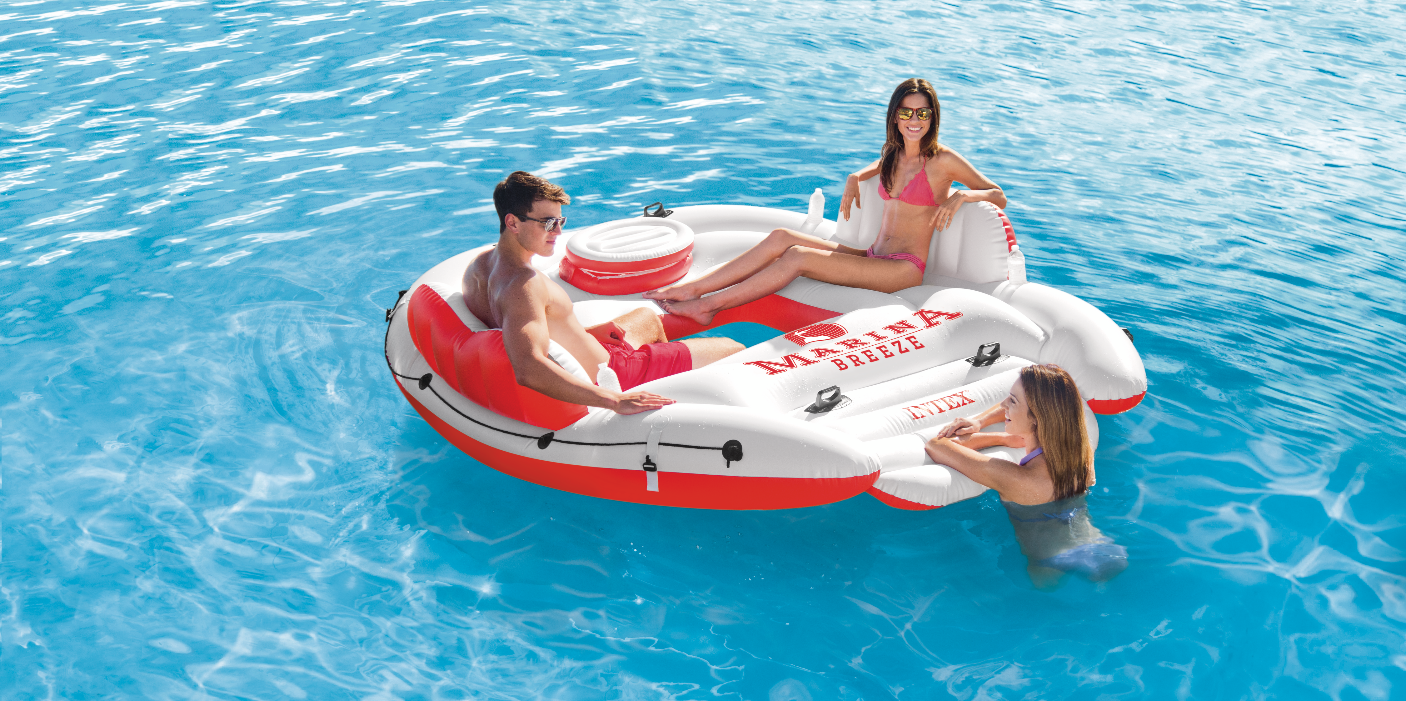 Pool Toys & Inflatables: Intex Marina Breeze Inflatable Pontoon 56296