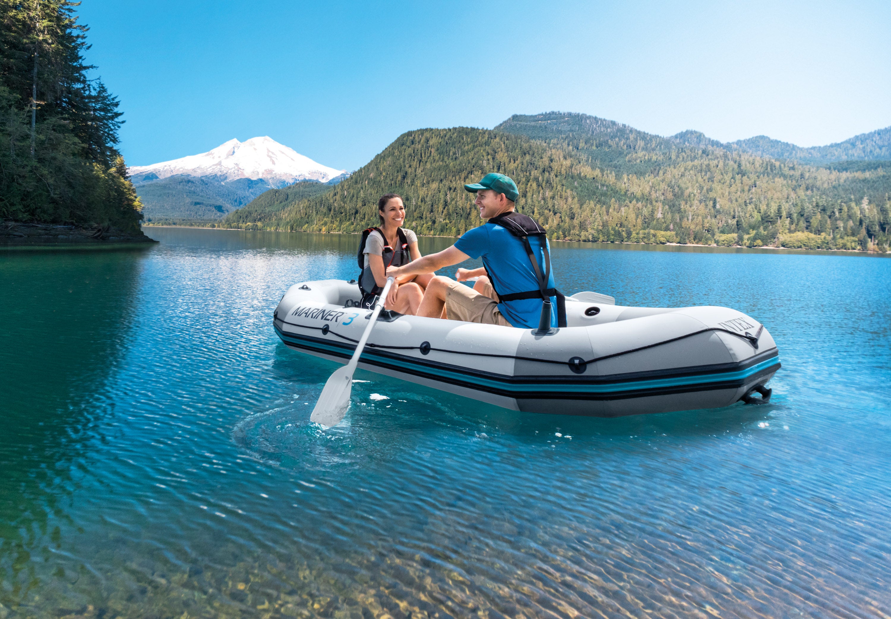 Canoes & Kayaks: Intex Mariner 3 Boat Set 68373