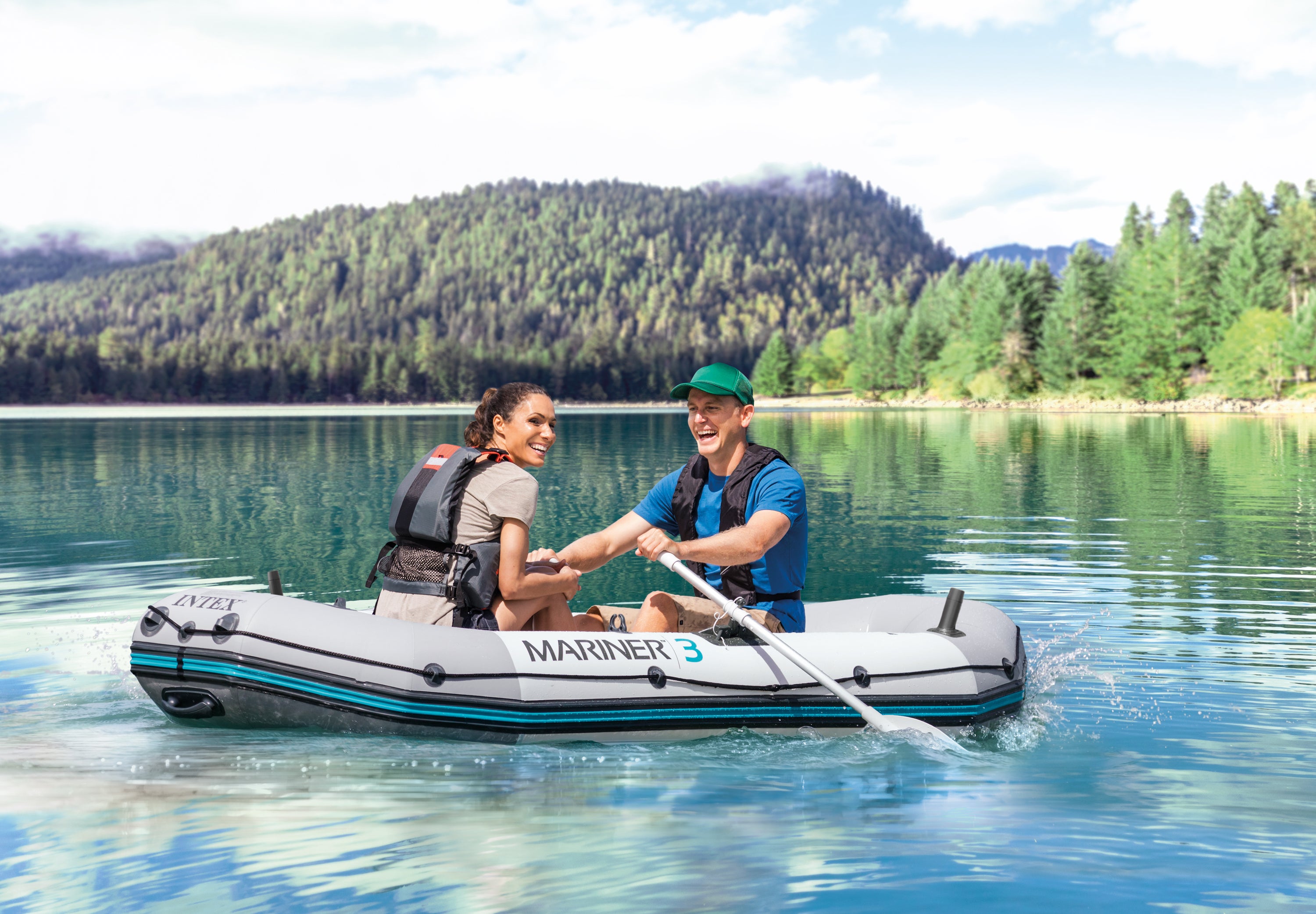Canoes & Kayaks: Intex Mariner 3 Boat Set 68373