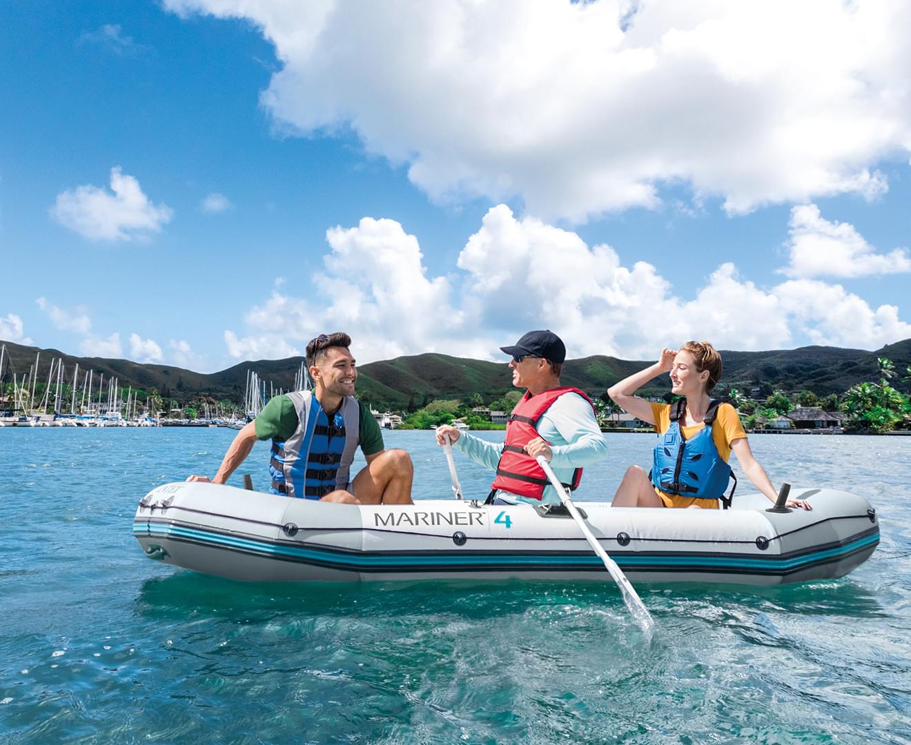 Boating Accessories: Intex Mariner 4 Boat Set 68376