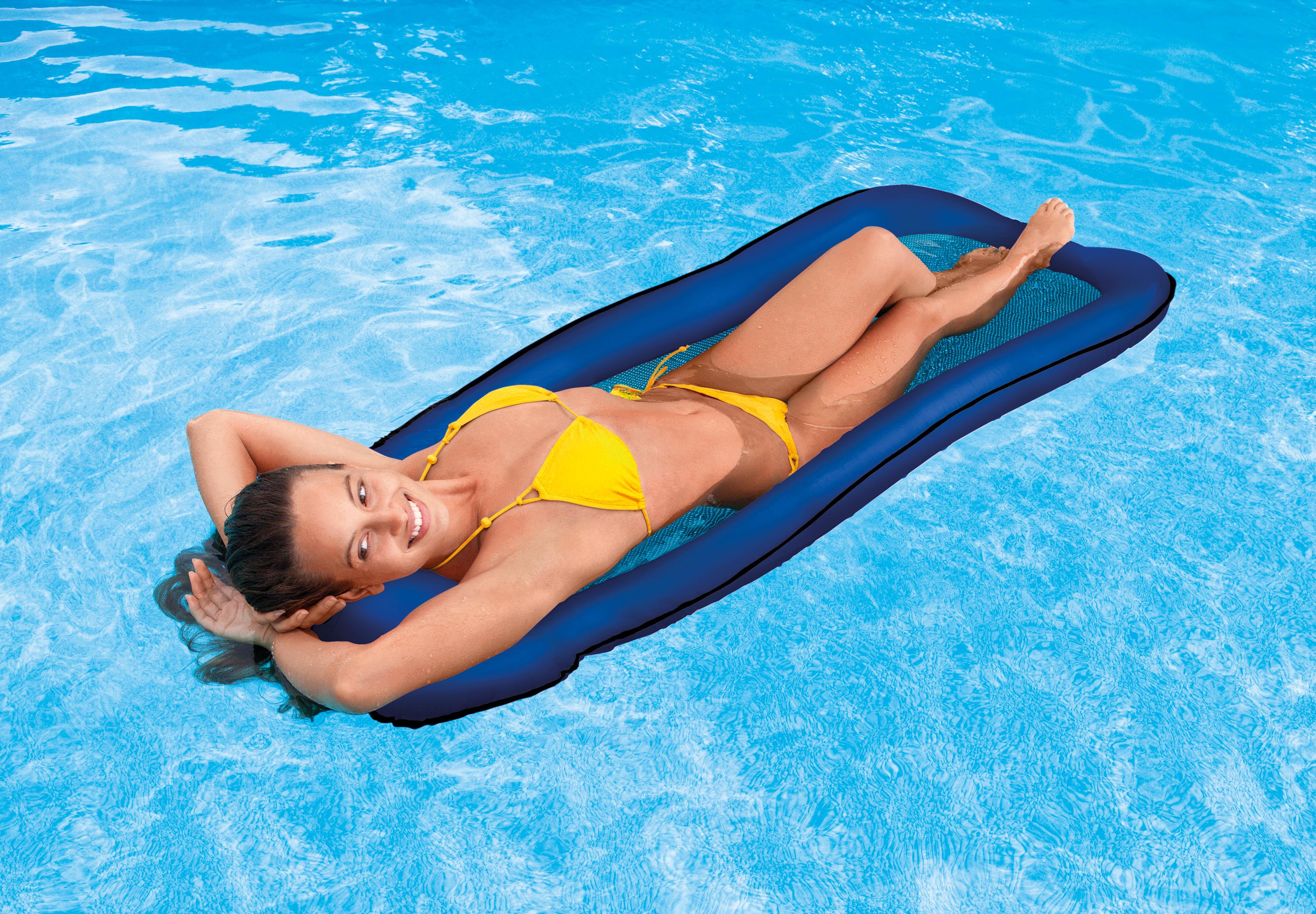 Pool Toys & Inflatables: Intex Mesh Inflatable Pool Lounge - Great for Travel 58836