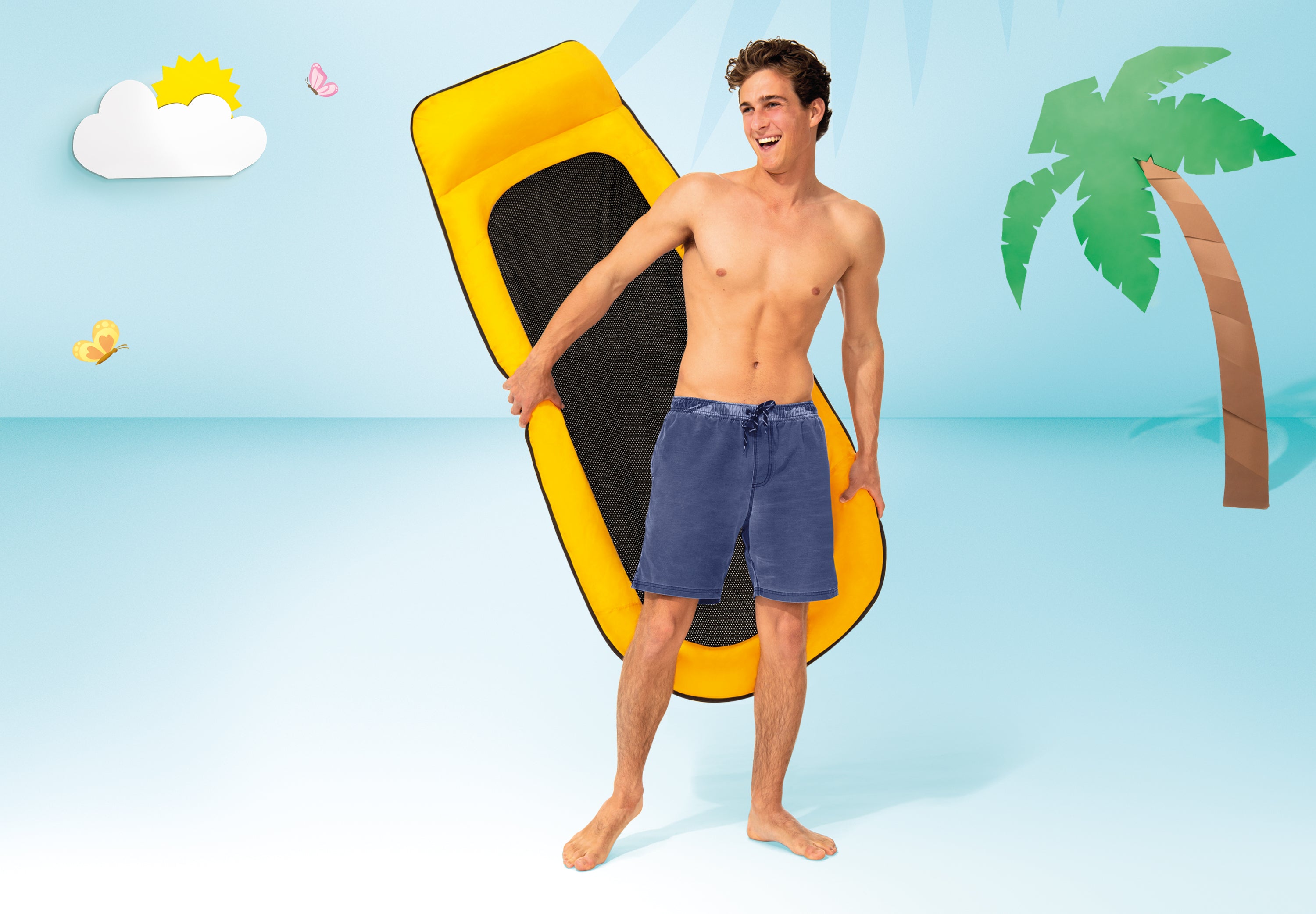 Pool Toys & Inflatables: Intex Mesh Inflatable Pool Lounge - Great for Travel 58836