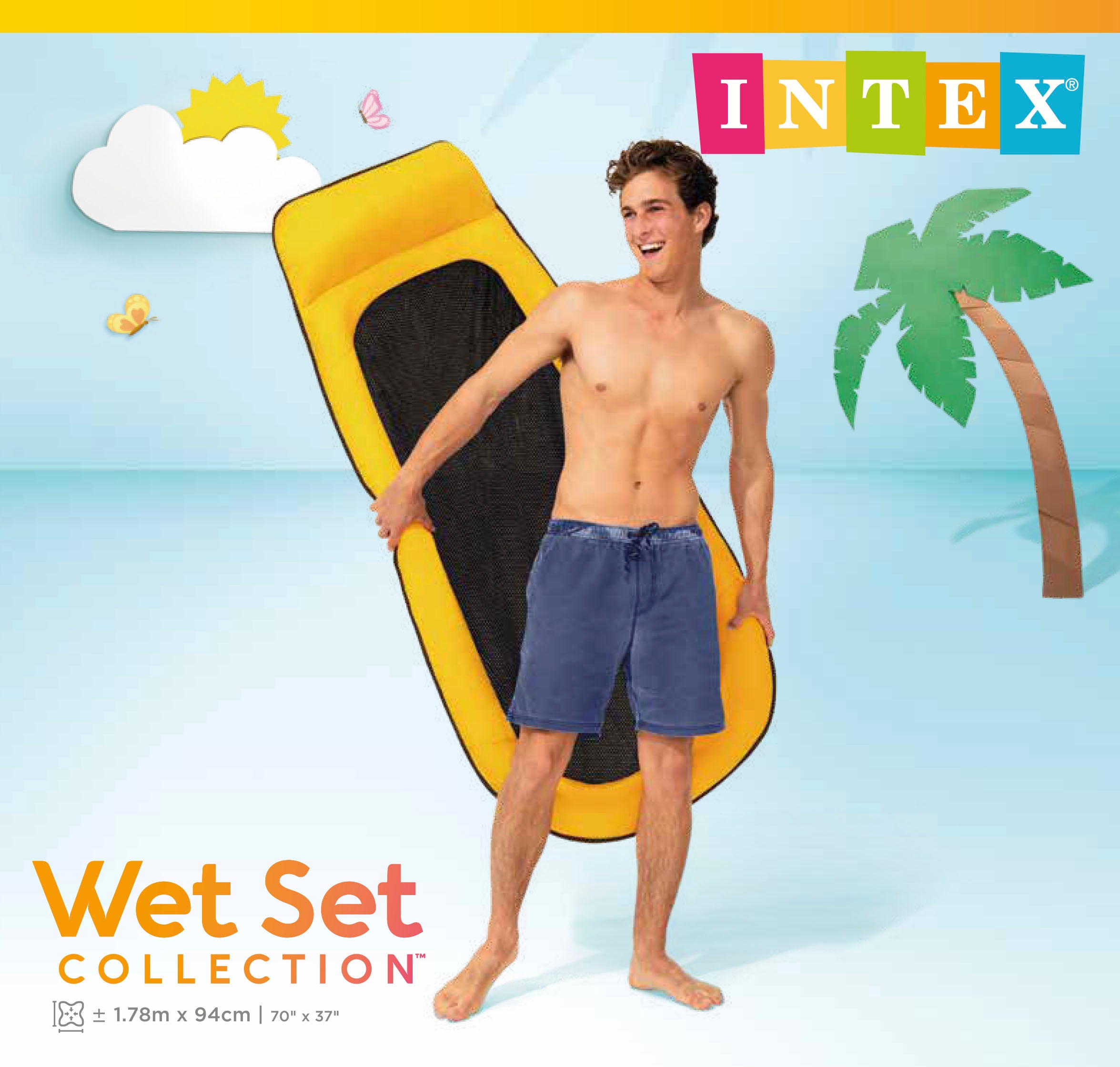 Pool Toys & Inflatables: Intex Mesh Inflatable Pool Lounge - Great for Travel 58836