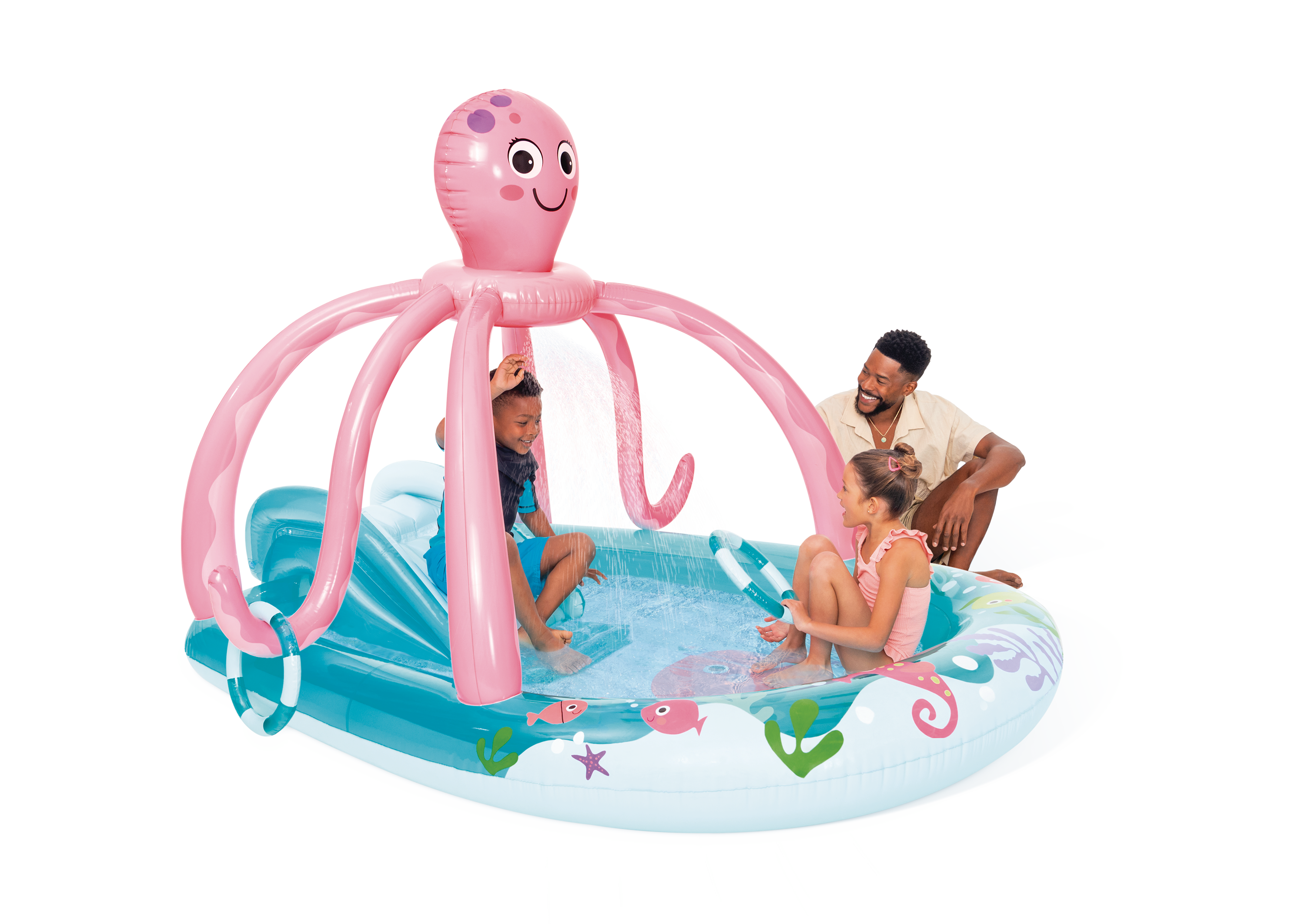 Swimming Pools: Intex Friendly Octopus Inflatable Play Centre 56138