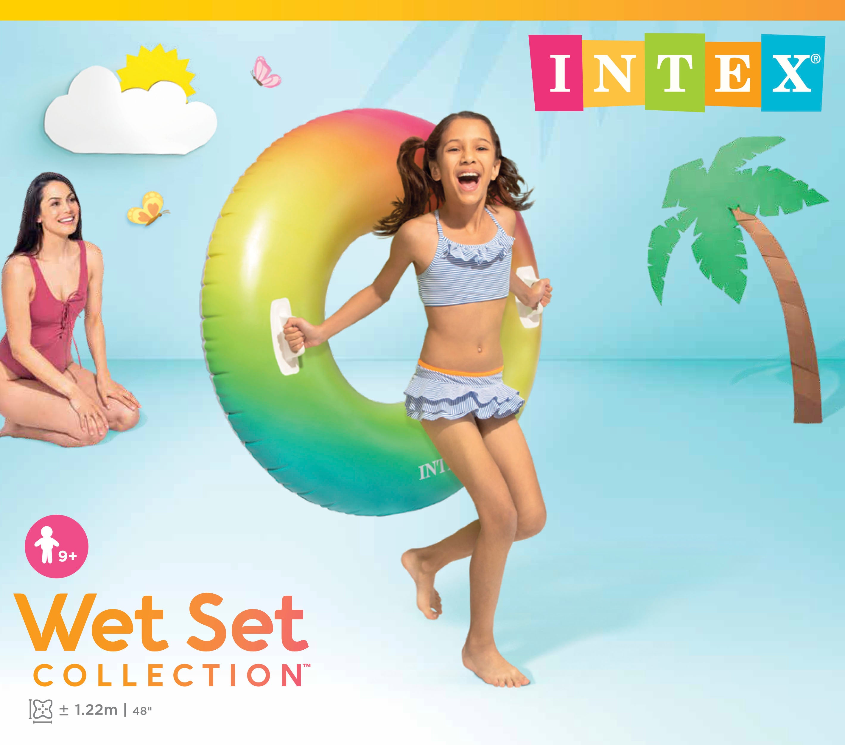 Pool Toys & Inflatables: Intex Rainbow Ombre Tube Pool Float 58202