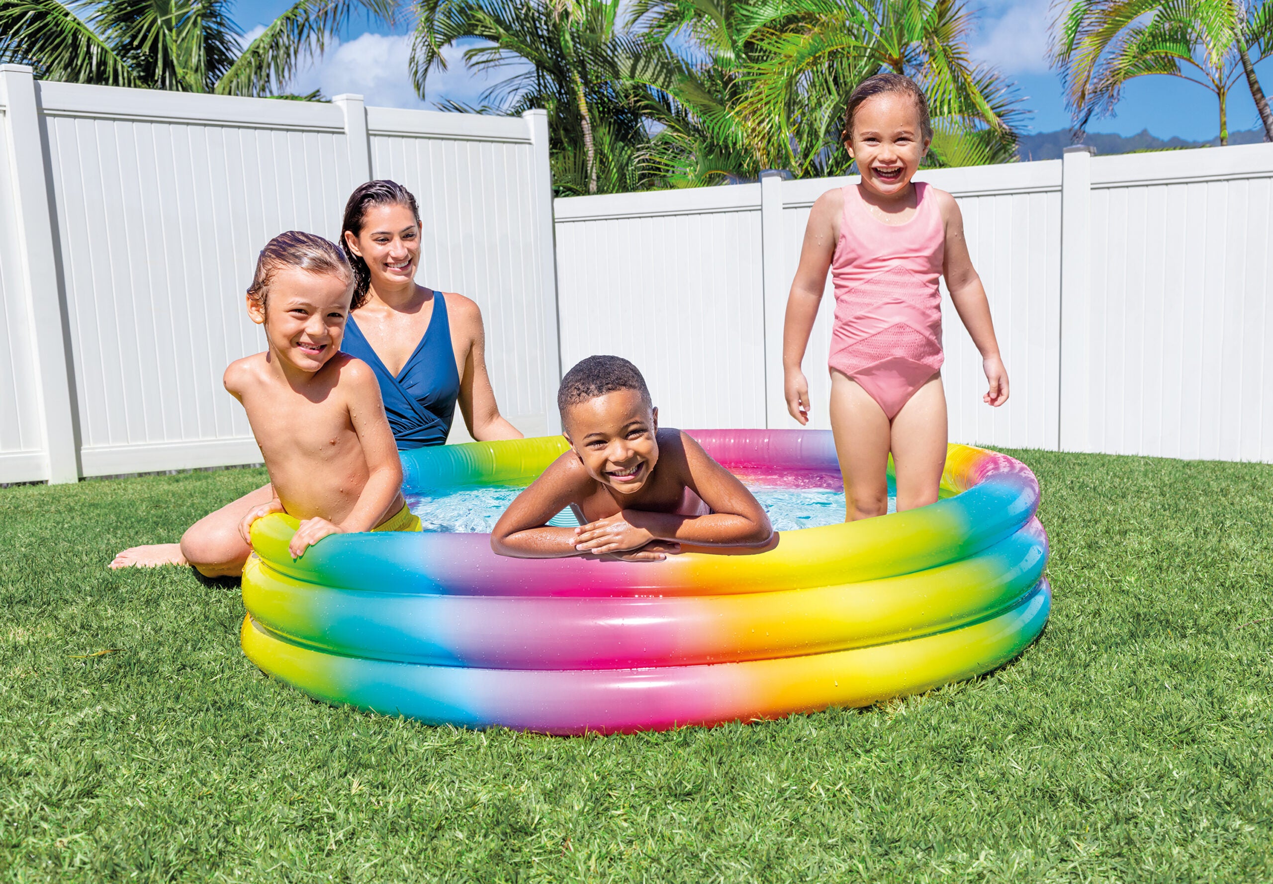 Swimming Pools: Intex RAINBOW OMBRE POOL 147cm 58439
