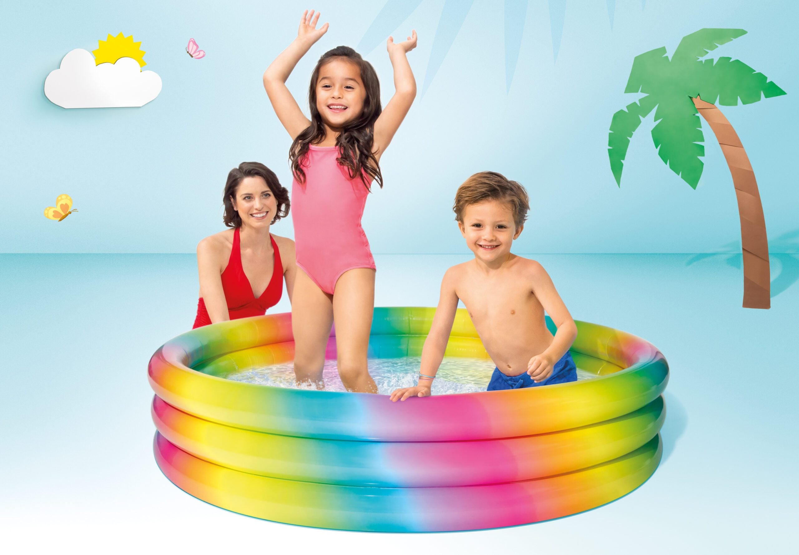 Swimming Pools: Intex RAINBOW OMBRE POOL 147cm 58439