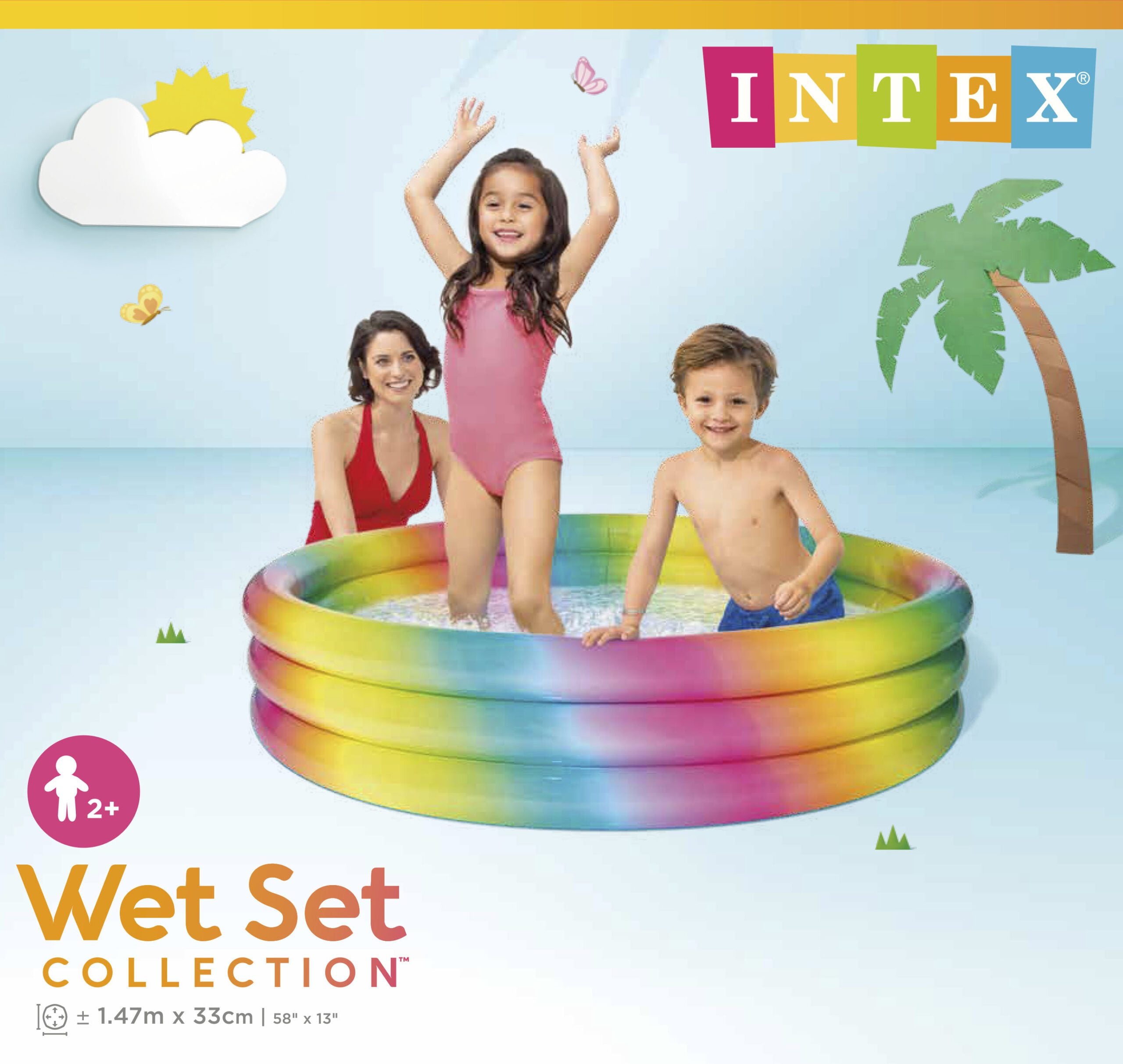 Swimming Pools: Intex RAINBOW OMBRE POOL 147cm 58439
