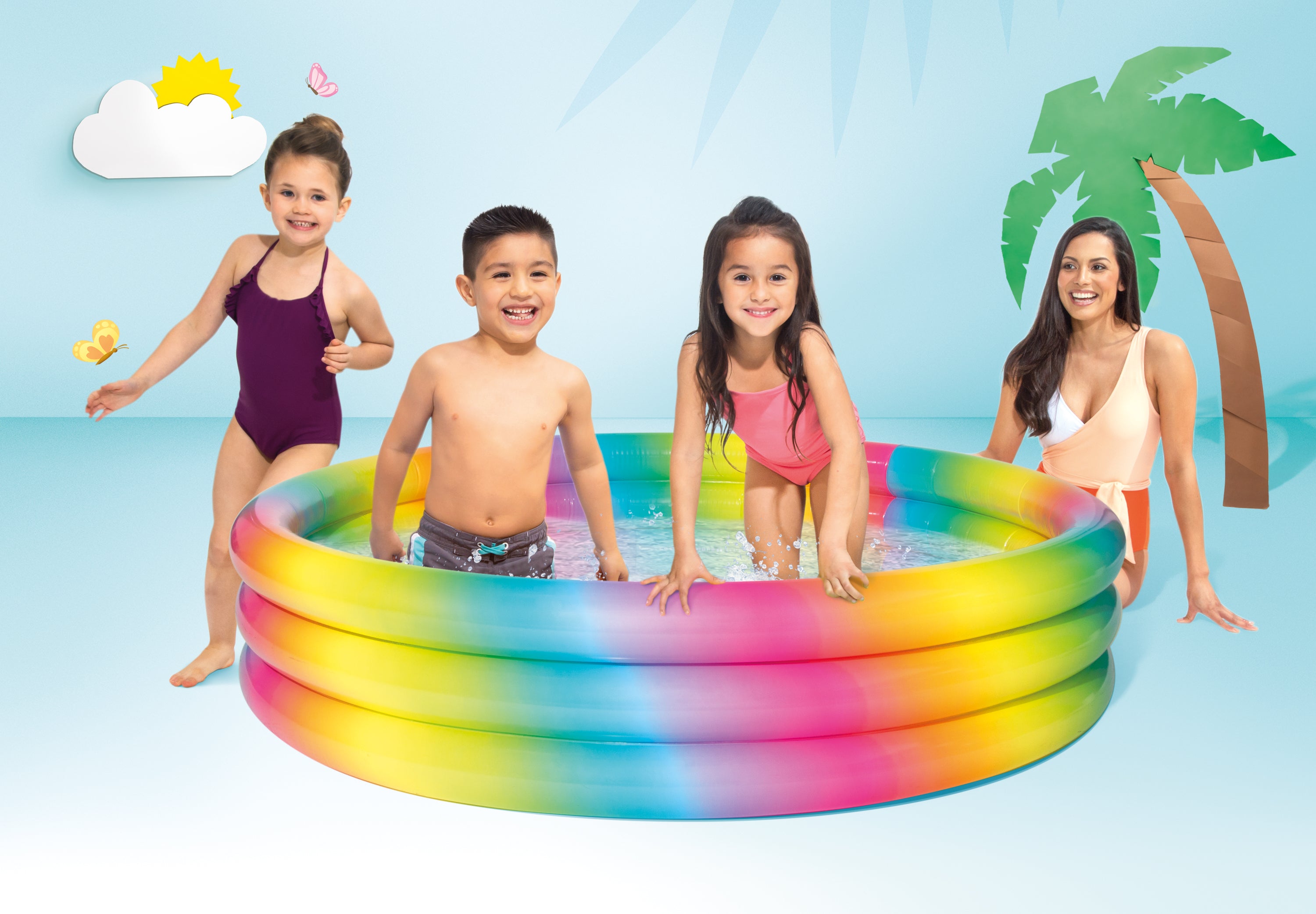 Swimming Pools: Intex RAINBOW OMBRE POOL 168cm 58449