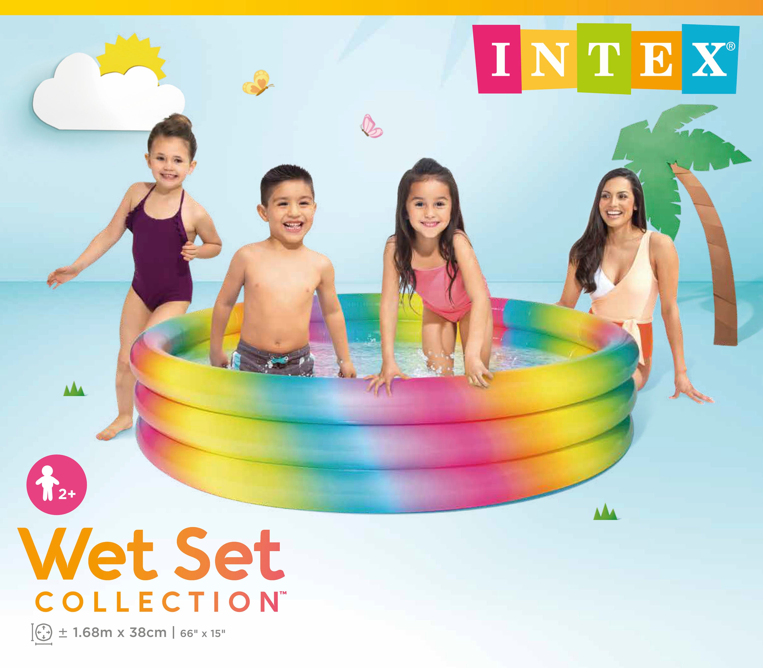 Swimming Pools: Intex RAINBOW OMBRE POOL 168cm 58449