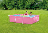 Swimming Pools: Intex Pink Rectangular Frame Pool 28266