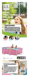 Swimming Pools: Intex Pink Rectangular Frame Pool 28266