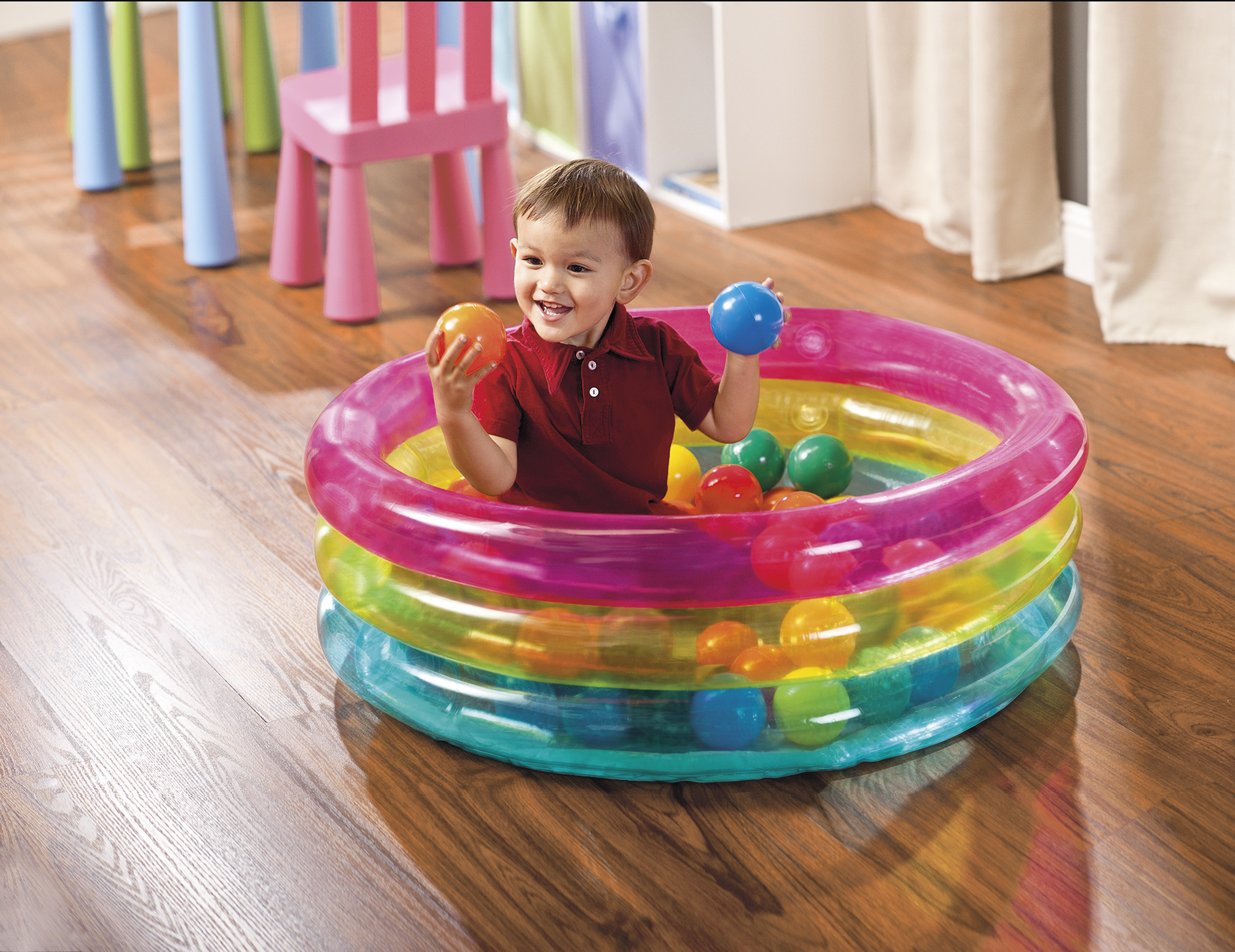 Ball Pits & Play Pens: Intex 3 Ring Baby Ball Pit 48674