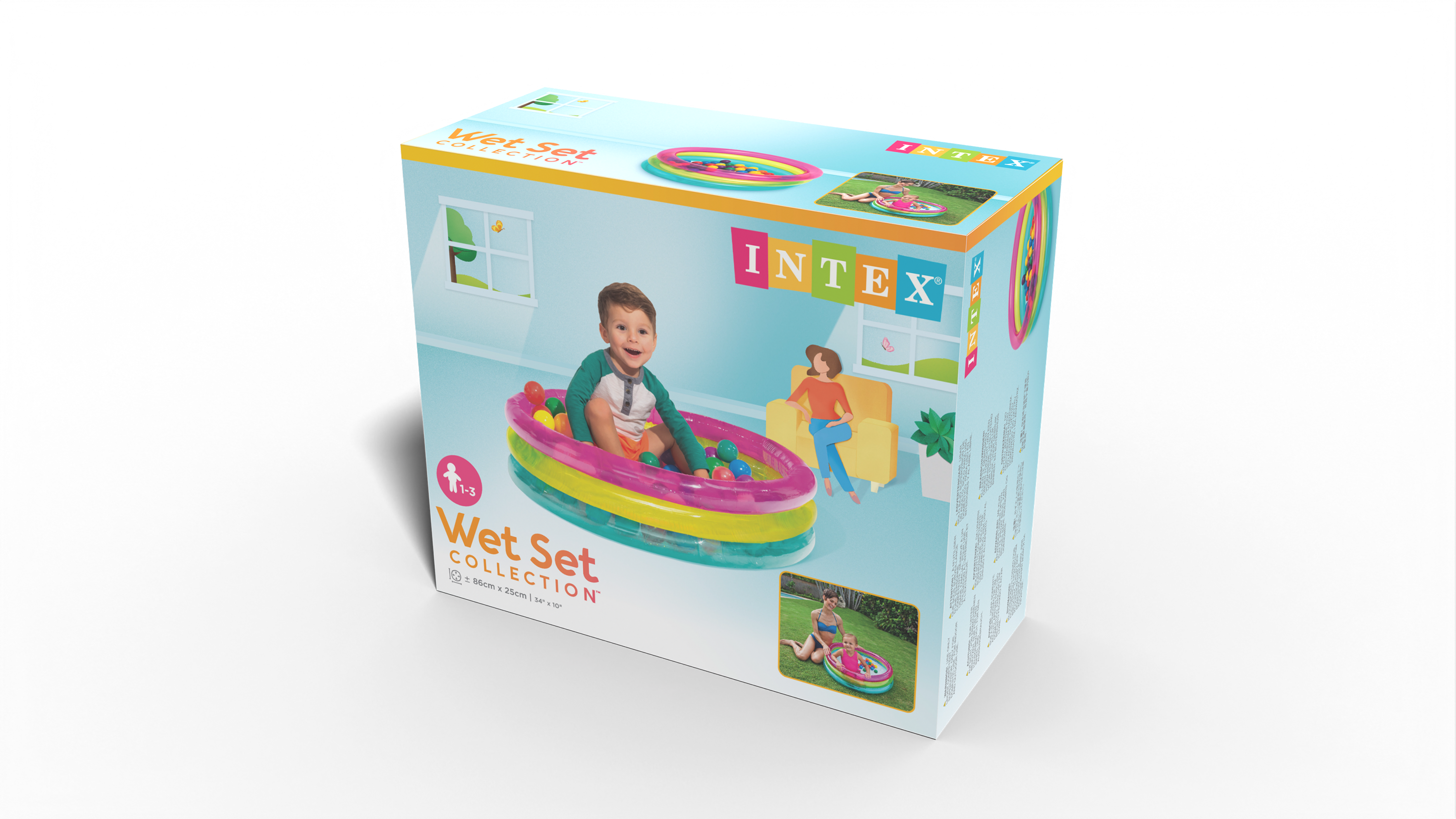 Ball Pits & Play Pens: Intex 3 Ring Baby Ball Pit 48674
