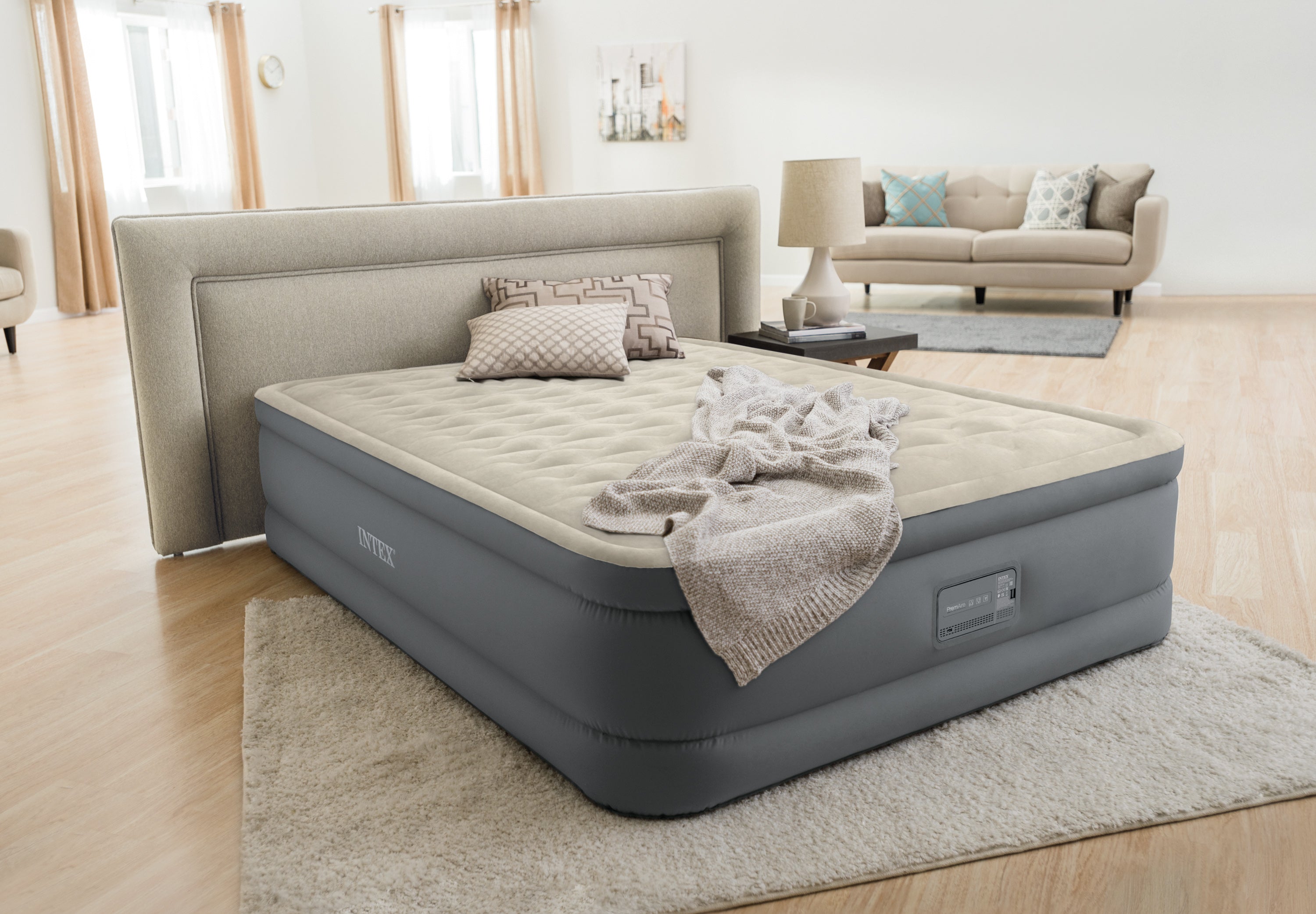 Inflatable Mattresses: Intex Queen PremAire II Airbed 46cm 64926