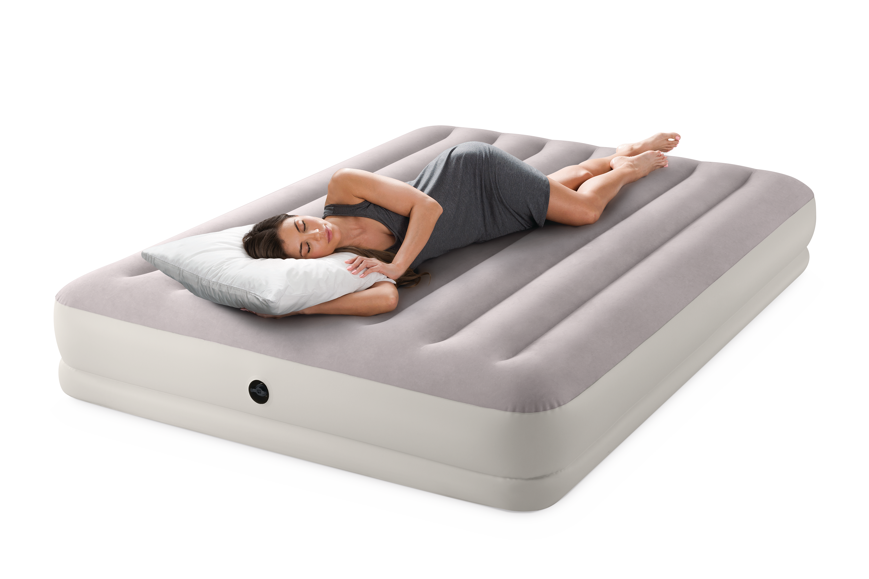 Inflatable Mattresses: Intex Queen Dura-Beam Prestige Mid-Rise Airbed w/ USB150 Pump- 64179