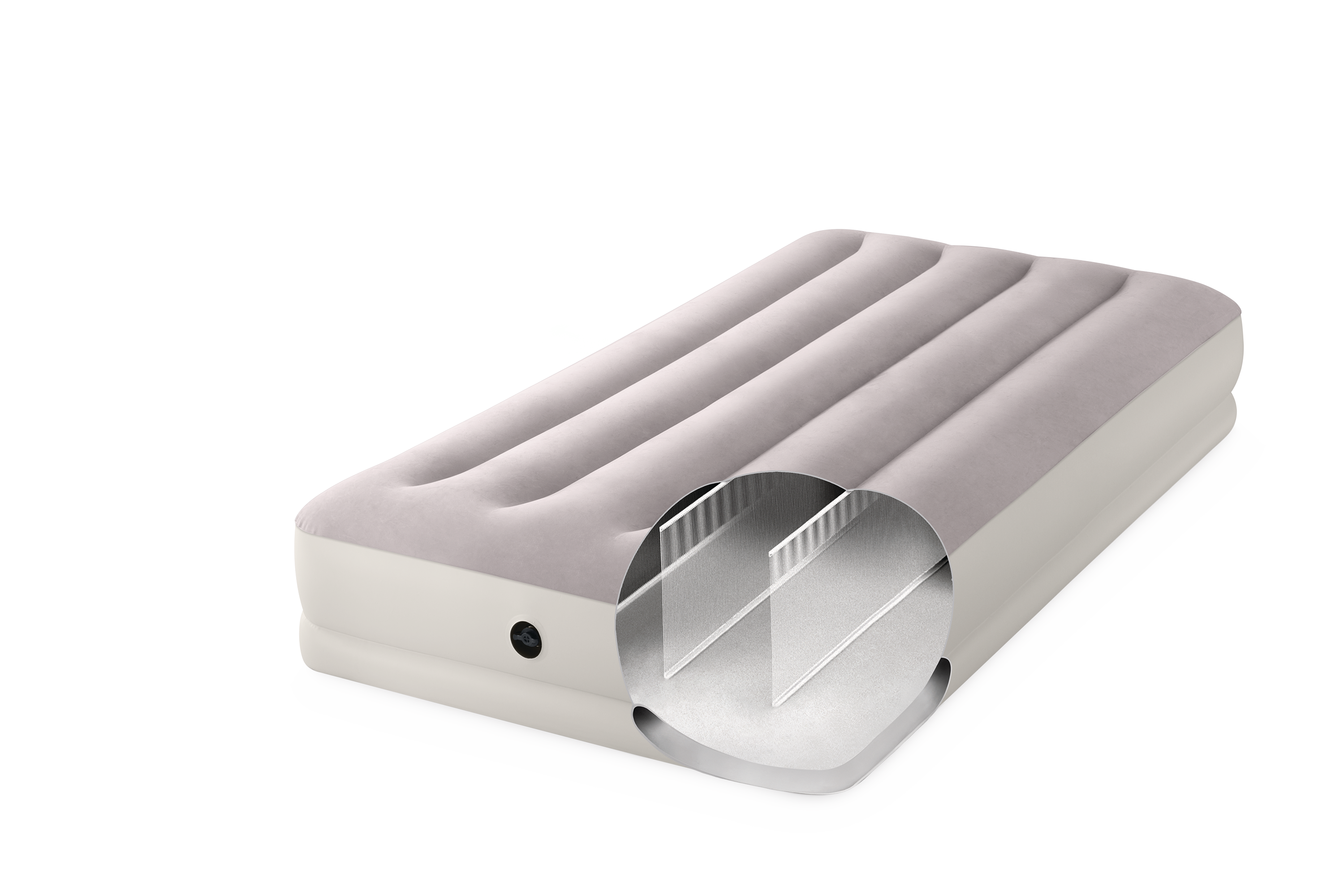 Inflatable Mattresses: Intex Single (Twin) Dura-Beam Prestige Mid-Rise Airbed w/ USB150 Pump - 64177