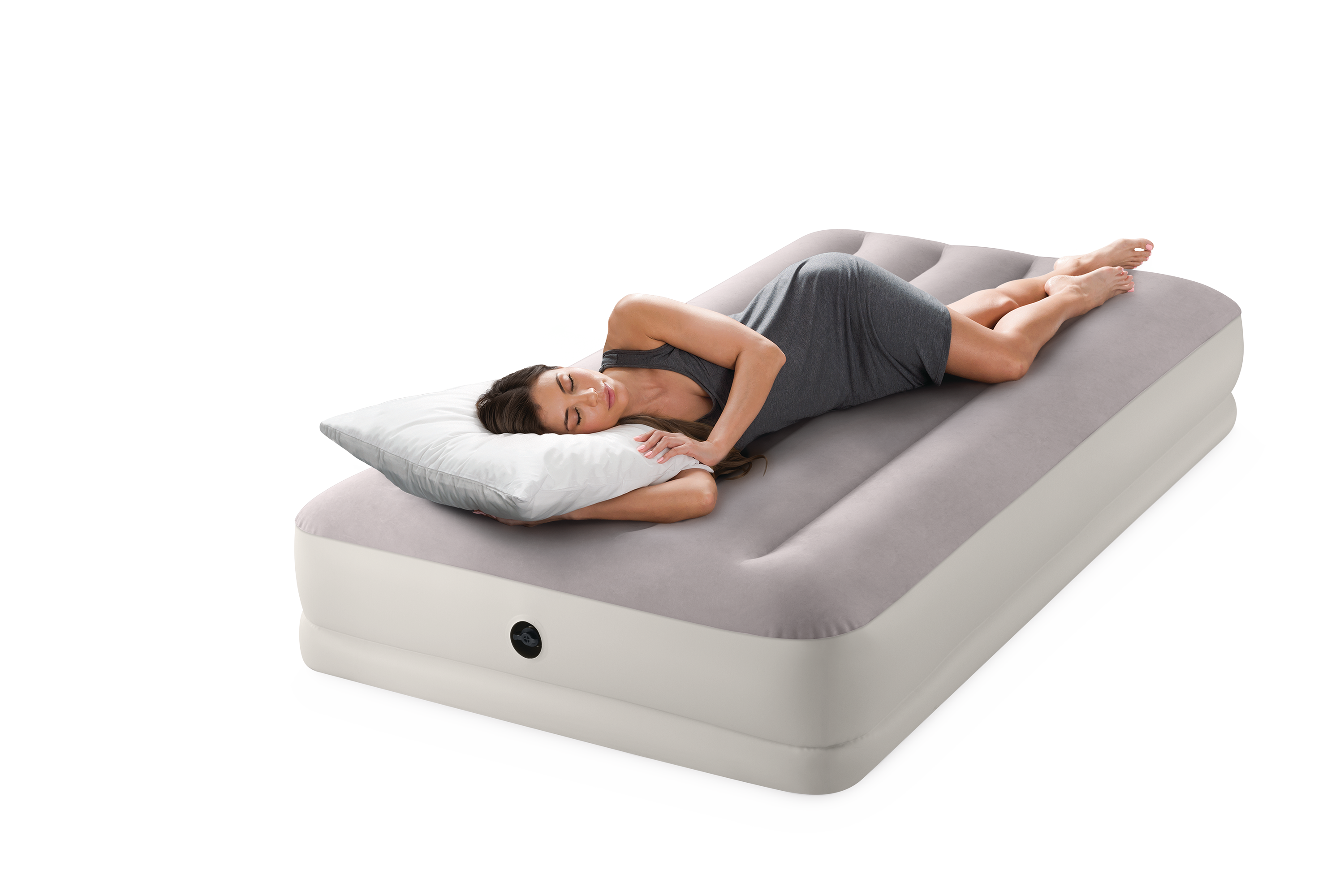 Inflatable Mattresses: Intex Single (Twin) Dura-Beam Prestige Mid-Rise Airbed w/ USB150 Pump - 64177