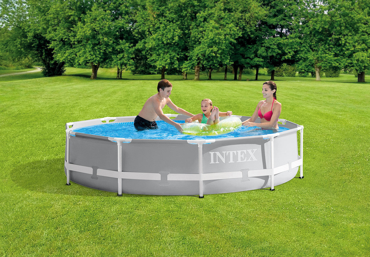 Swimming Pools: Intex PRISM 10' Metal Frame Above Ground Pool - 305cm x 76cm 26702