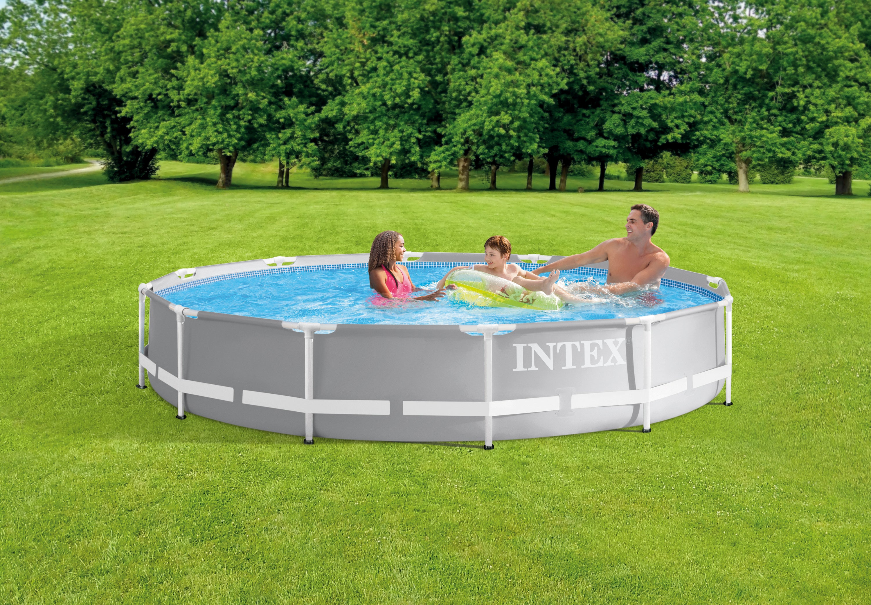 Swimming Pools: Intex PRISM 12' Metal Frame Above Ground Pool - 366cm x 76cm 26712