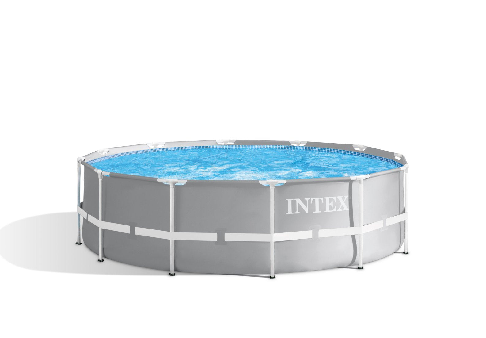 Swimming Pools: Intex PRISM Premium 12' Metal Frame Pool Outdoor Above Ground 366cm x 99cm - 26716