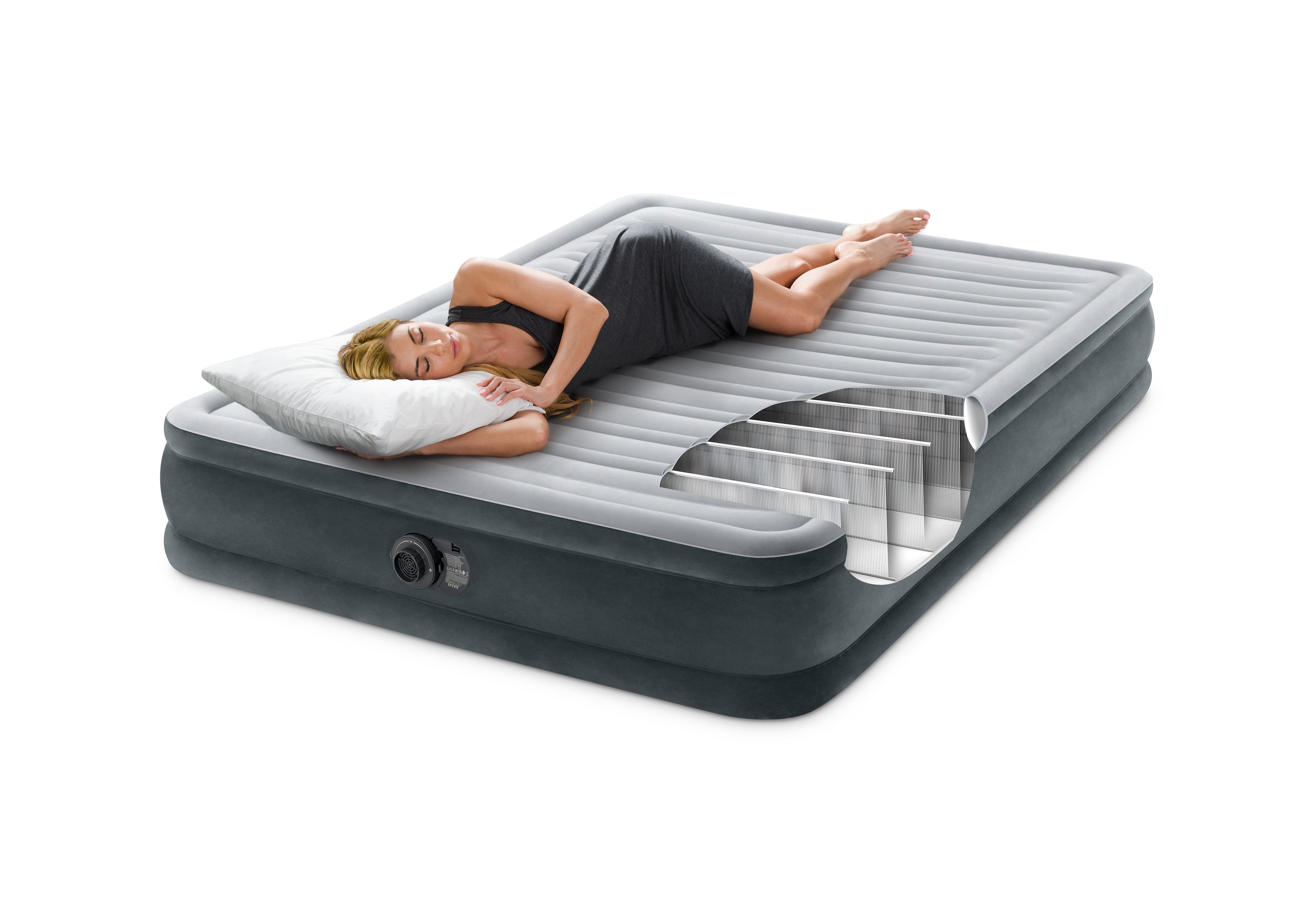 Inflatable Mattresses: Intex Queen Deluxe Mid Rise Airbed 33cm 67770
