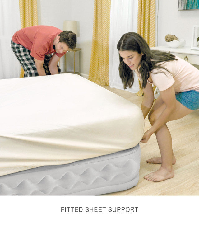 Inflatable Mattresses: Intex Queen Dura-Beam Deluxe Supreme Air-Flow Air Mattress 51cm 64490