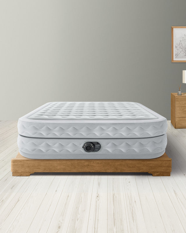 Inflatable Mattresses: Intex Queen Dura-Beam Deluxe Supreme Air-Flow Air Mattress 51cm 64490