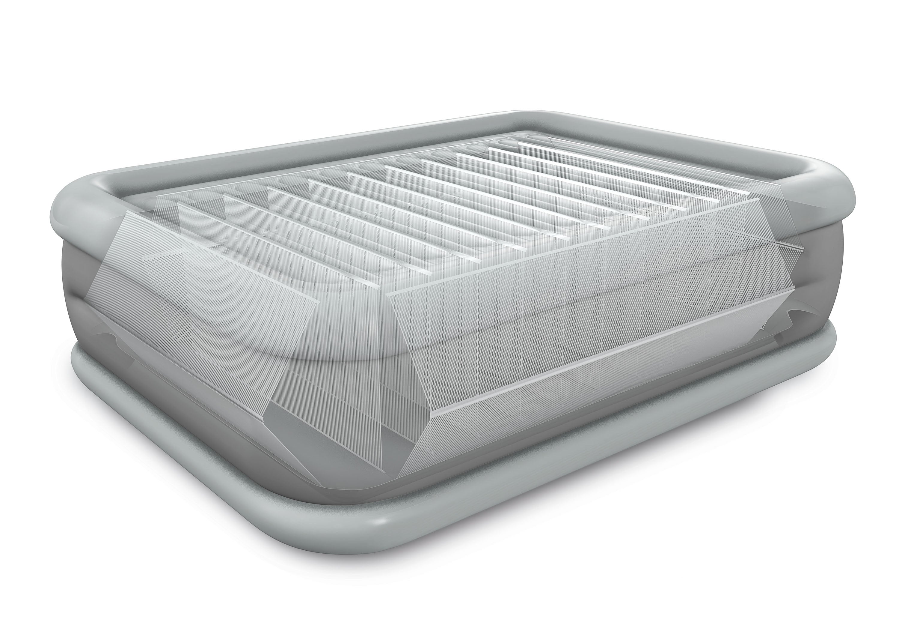 Inflatable Mattresses: INTEX Queen Dura-Beam Comfort Plush Air Mattress w/ Built-In USB Electric Pump 64418