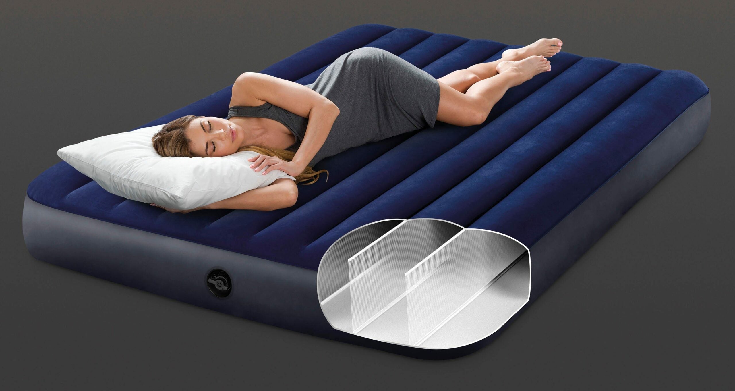 Inflatable Mattresses: Intex Queen Classic Downy Airbed 64759