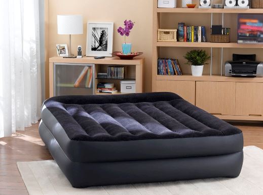 Inflatable Mattresses: Intex Queen Pillow Rest Airbed with 240v pump 64124
