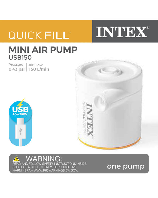 Air Pumps: Intex Quick-Fill USB Electric Air Pump - USB150R - 66616