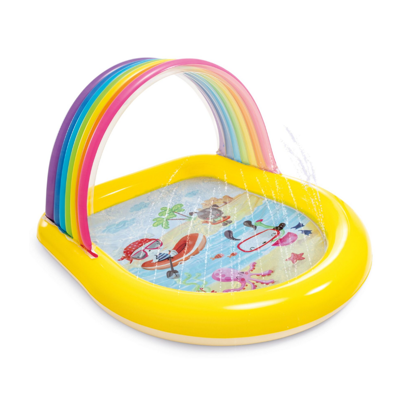 Swimming Pools: Intex Rainbow Arch Inflatable Spray Kiddie Pool 57156