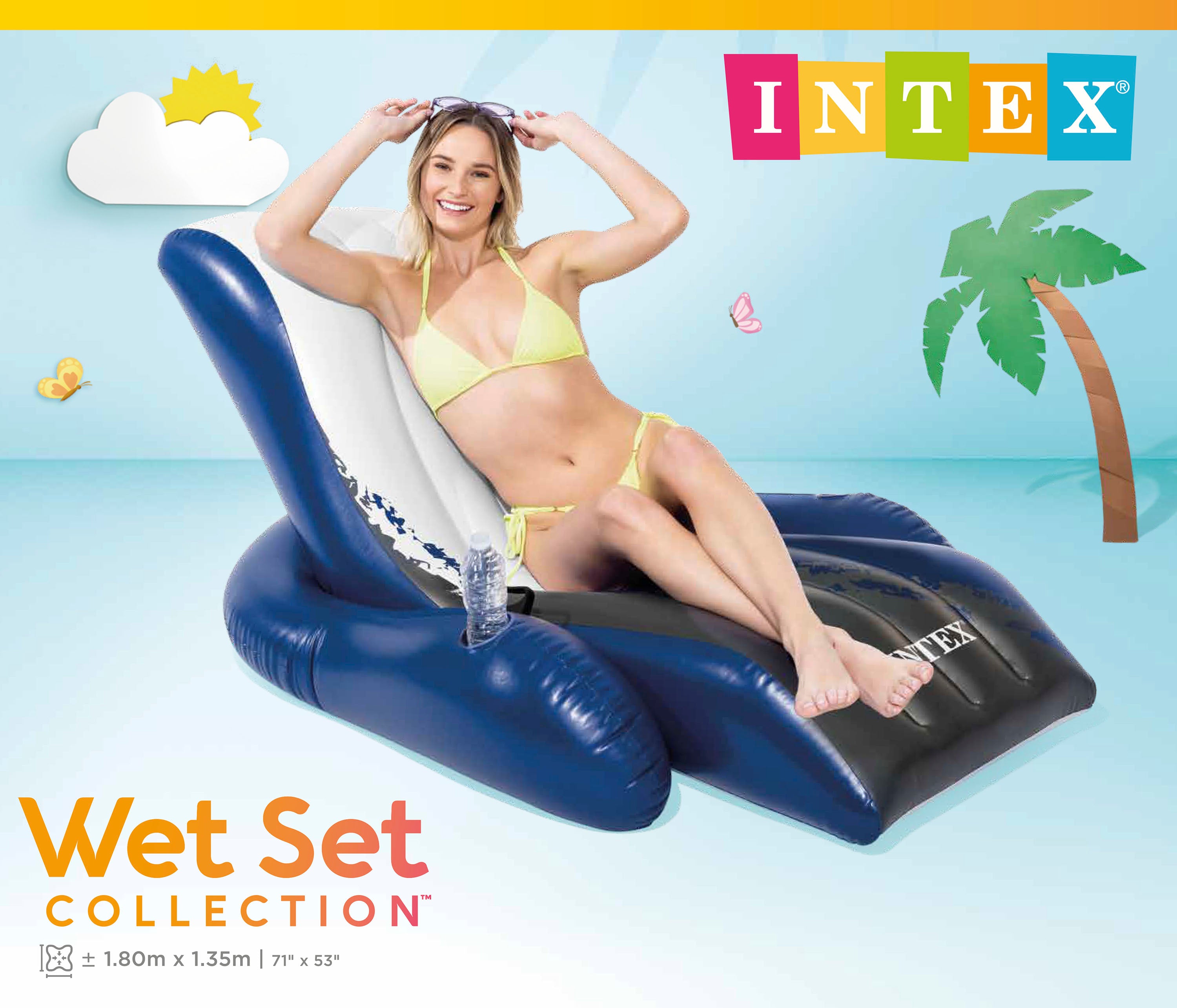 Pool Toys & Inflatables: Intex Floating Recliner Lounge 58868