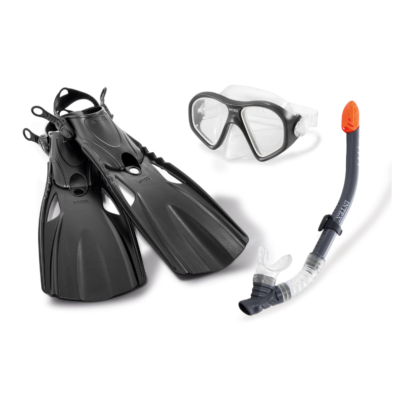 Pool Toys & Inflatables: Intex Mask Snorkel and Fin Set Reef Rider Set 55657