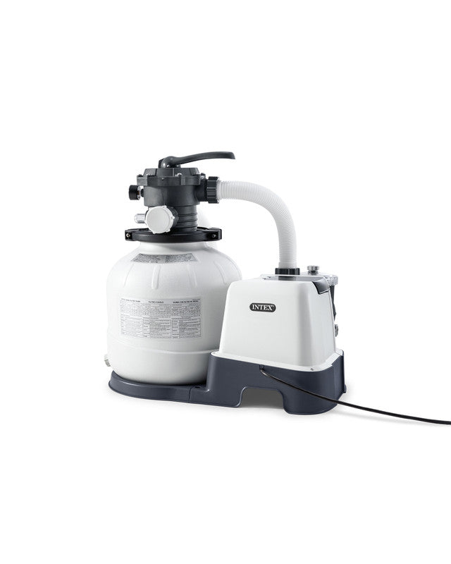 Pool Pumps: Intex Krystal Clear Sand Filter Pump and Saltwater Pool Chlorine System - 26676