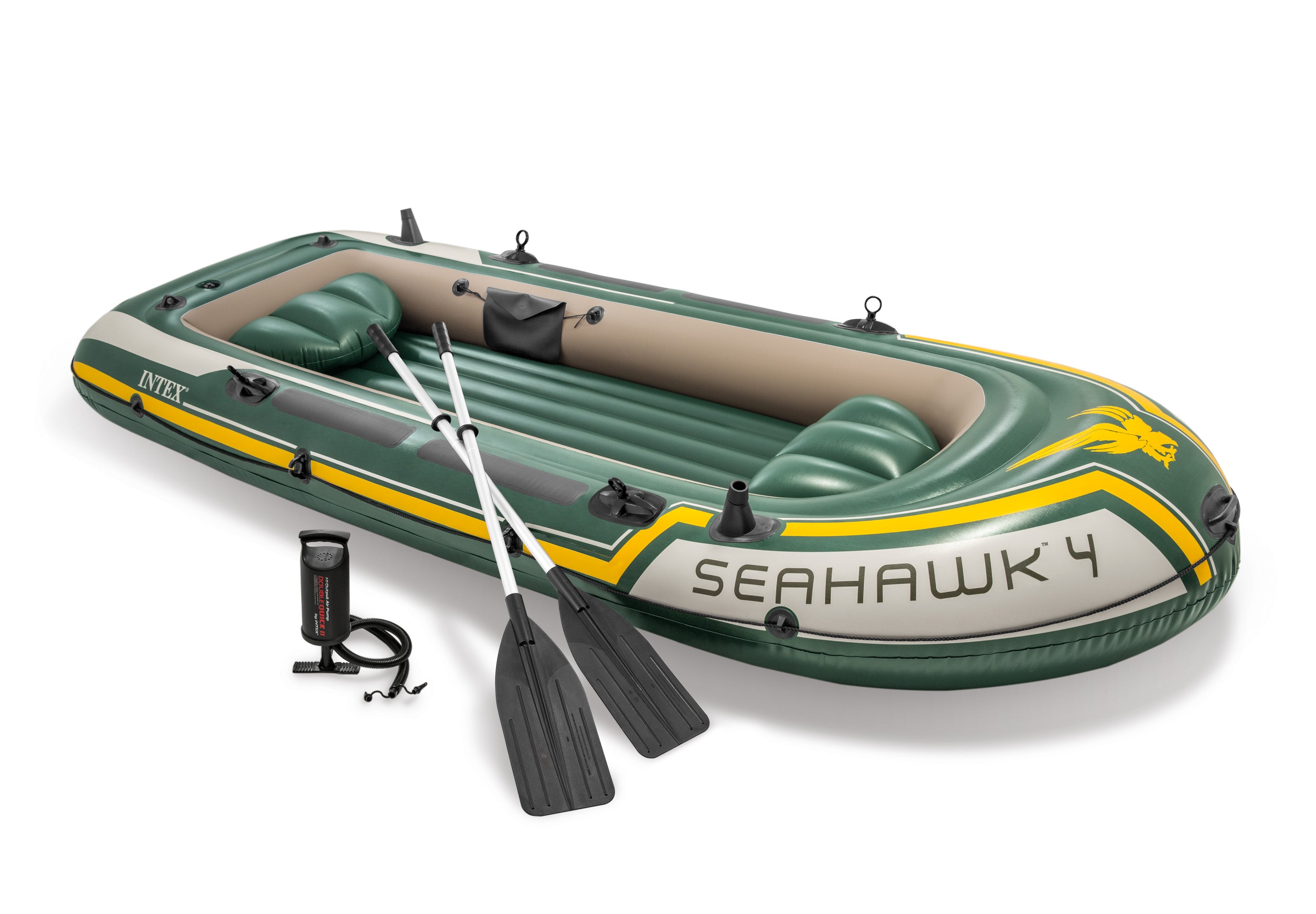 Canoes & Kayaks: Intex Seahawk 4 Boat Set 68351