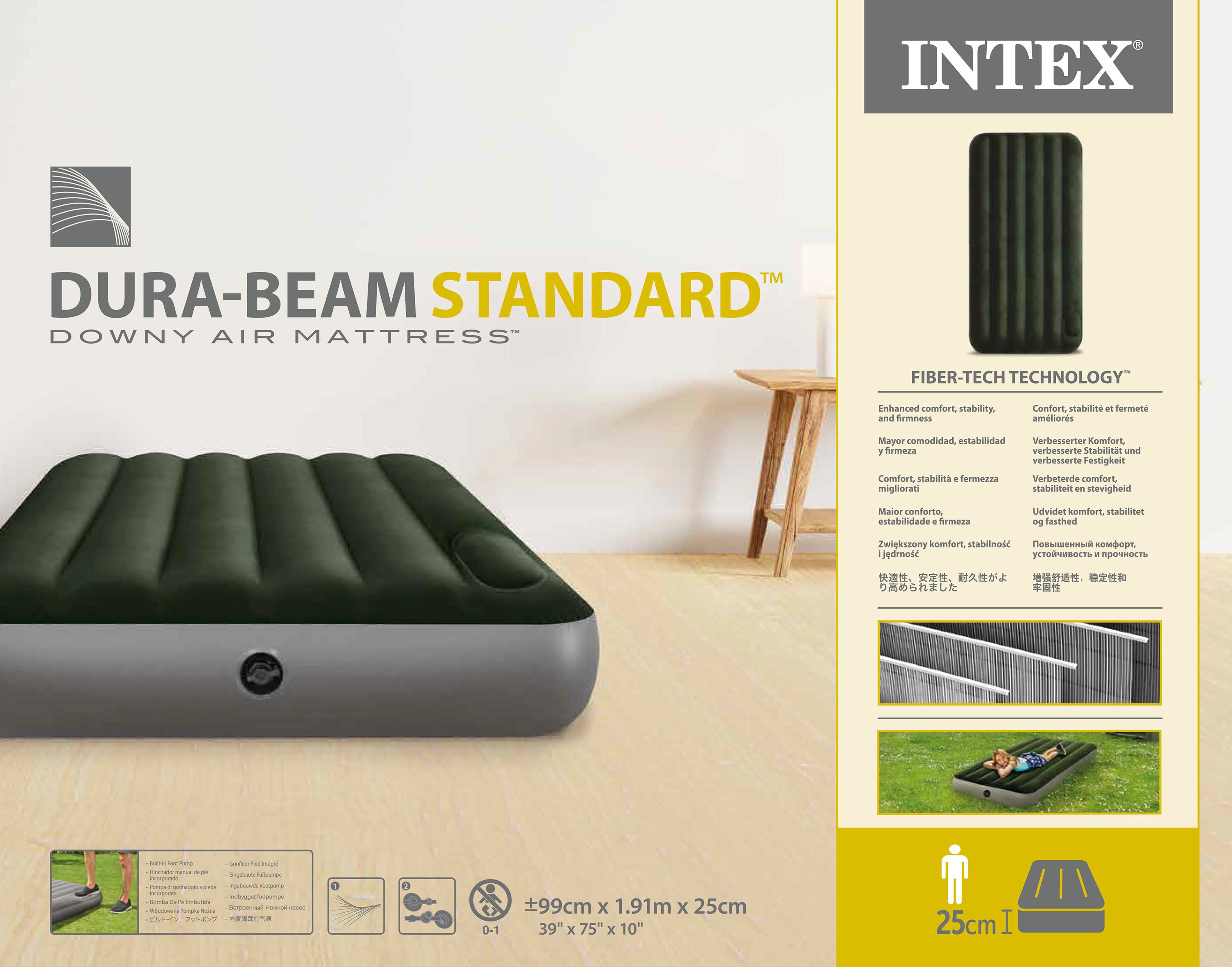 Inflatable Mattresses: Intex Single (Twin) Classic Airbed With Built in Pump 64761