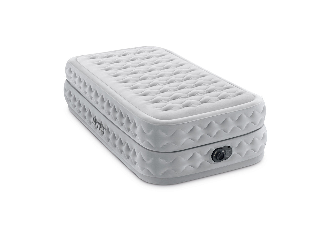 Inflatable Mattresses: Intex Single Dura-Beam Deluxe Supreme Air-Flow Air Mattress 51cm 64488