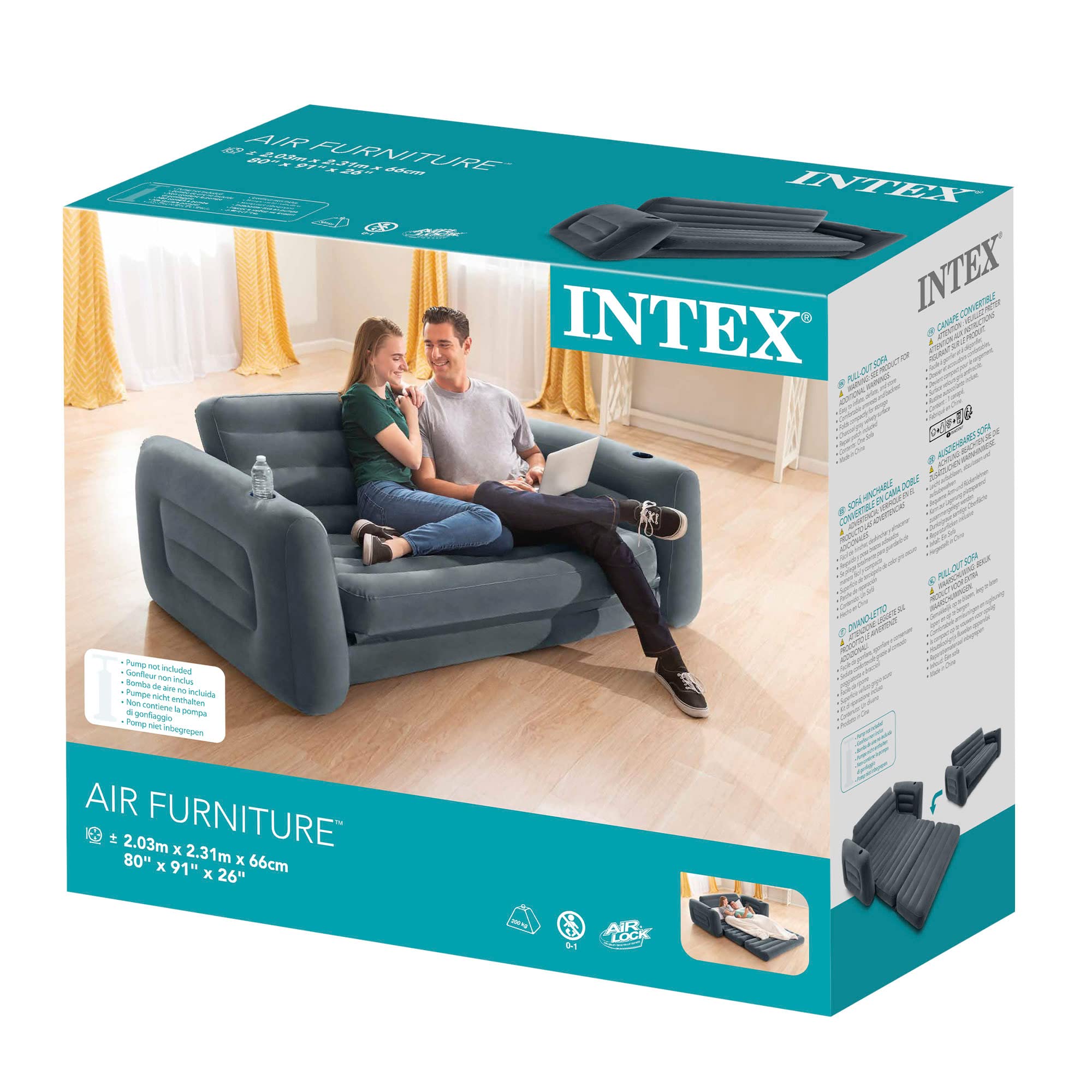 Sofas & Sofa Beds: Intex Pull Out Sofa Queen Bed 66552