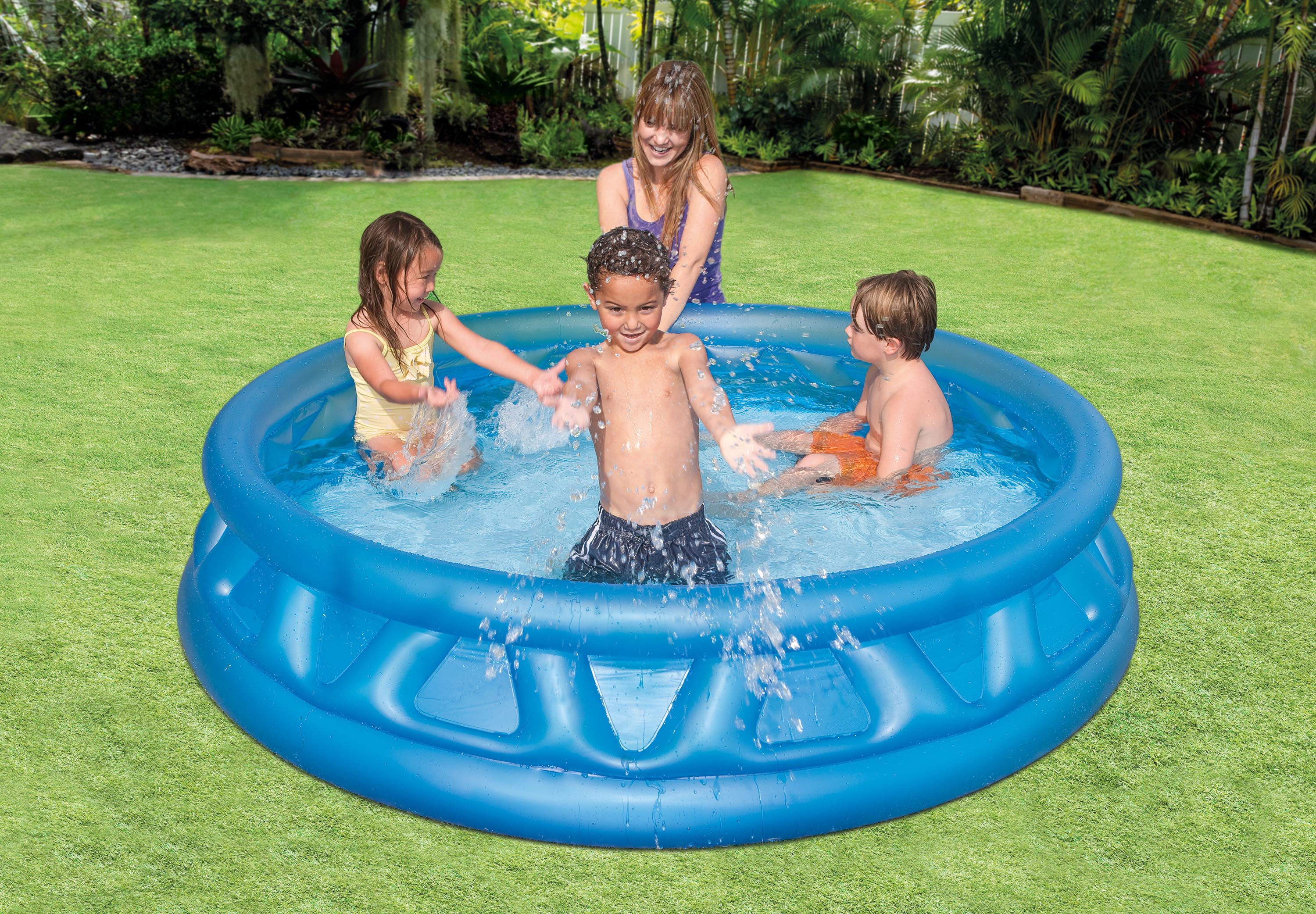 Swimming Pools: Intex Soft Side Inflatable Pool 58431