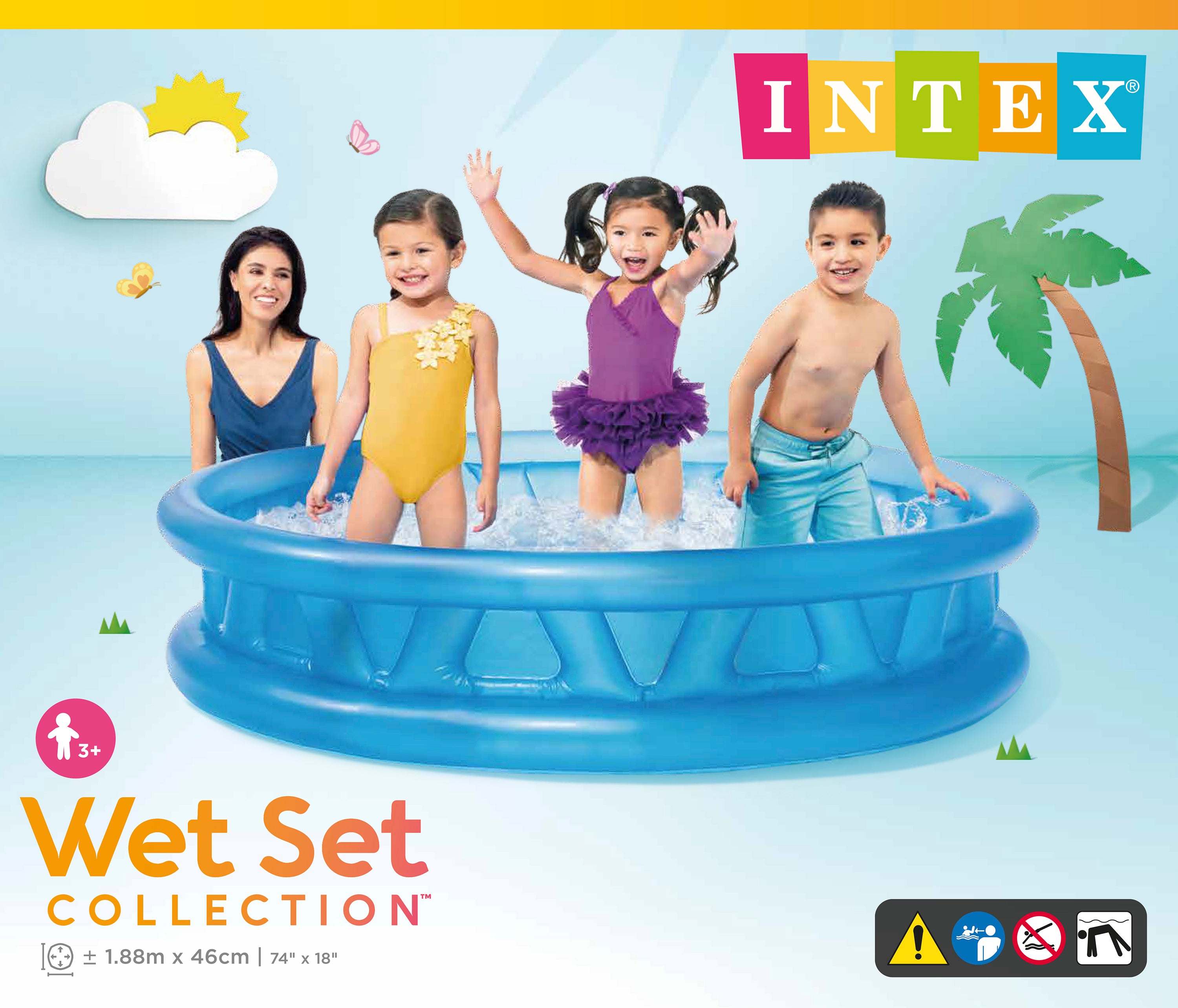 Swimming Pools: Intex Soft Side Inflatable Pool 58431